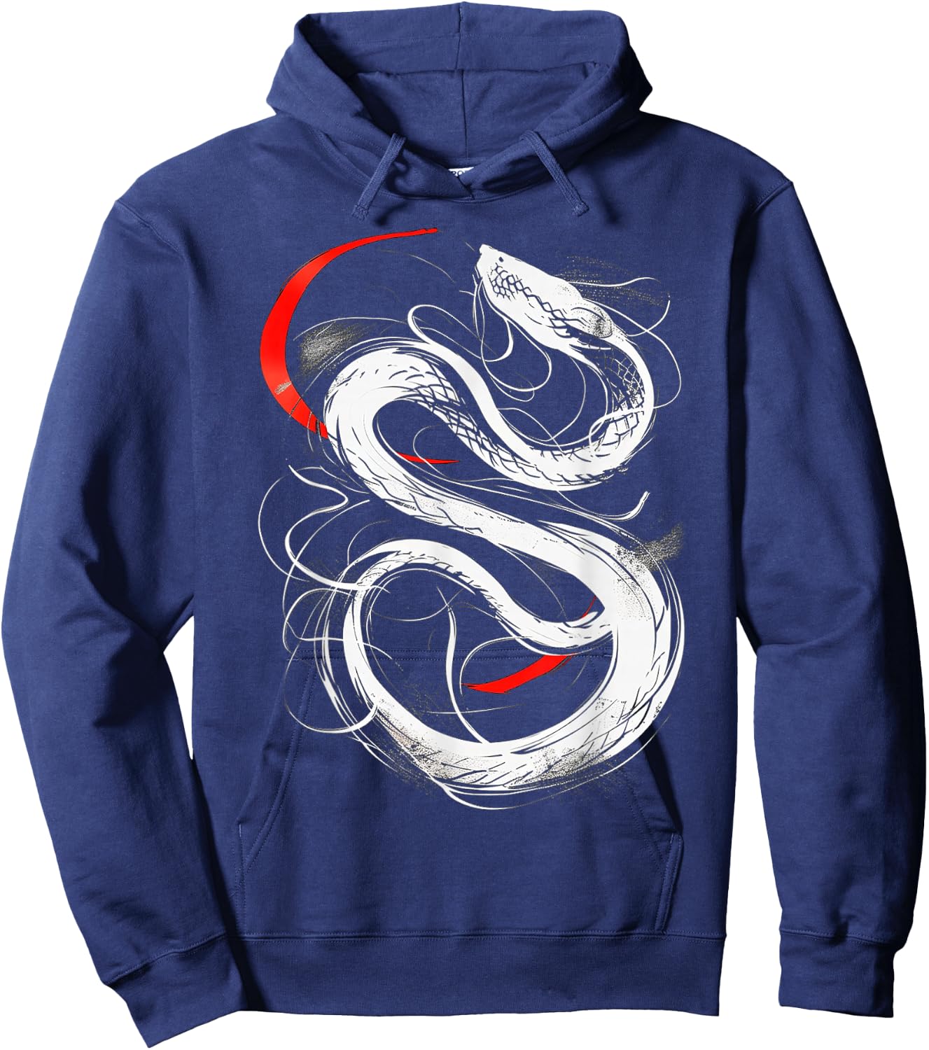 Snake Art Drawing Animal Love Abstract Graphic Snake Hoodie - Hoodie | Navy