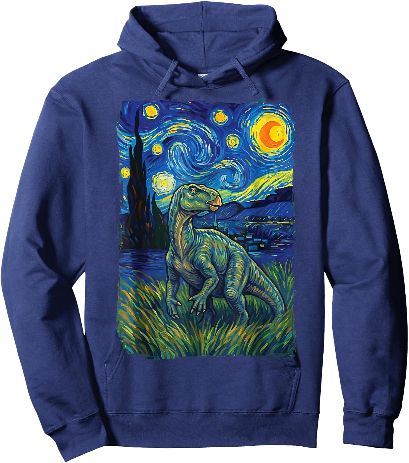 Iguanodon Starry Night Hoodie - Hoodie | Navy