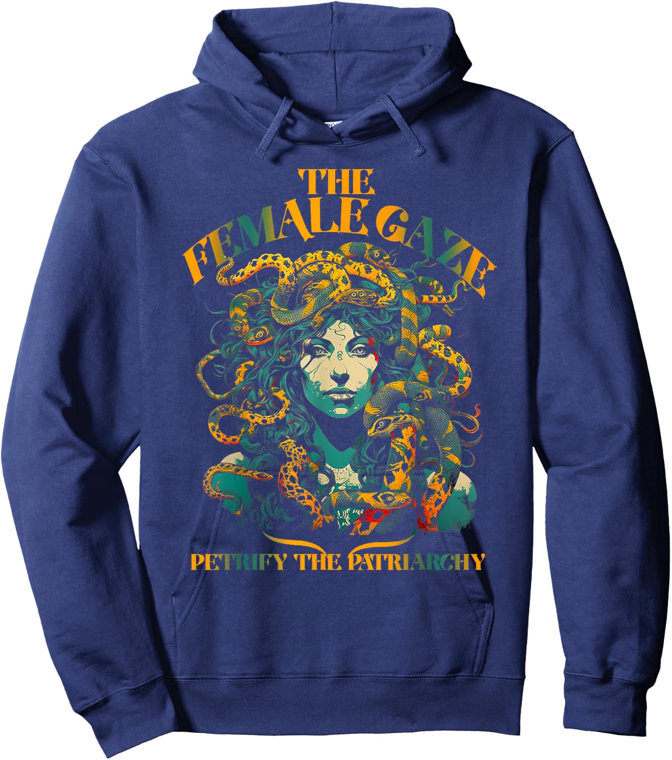 The female gaze | Petrify the patriarchy Hoodie - Hoodie | Navy