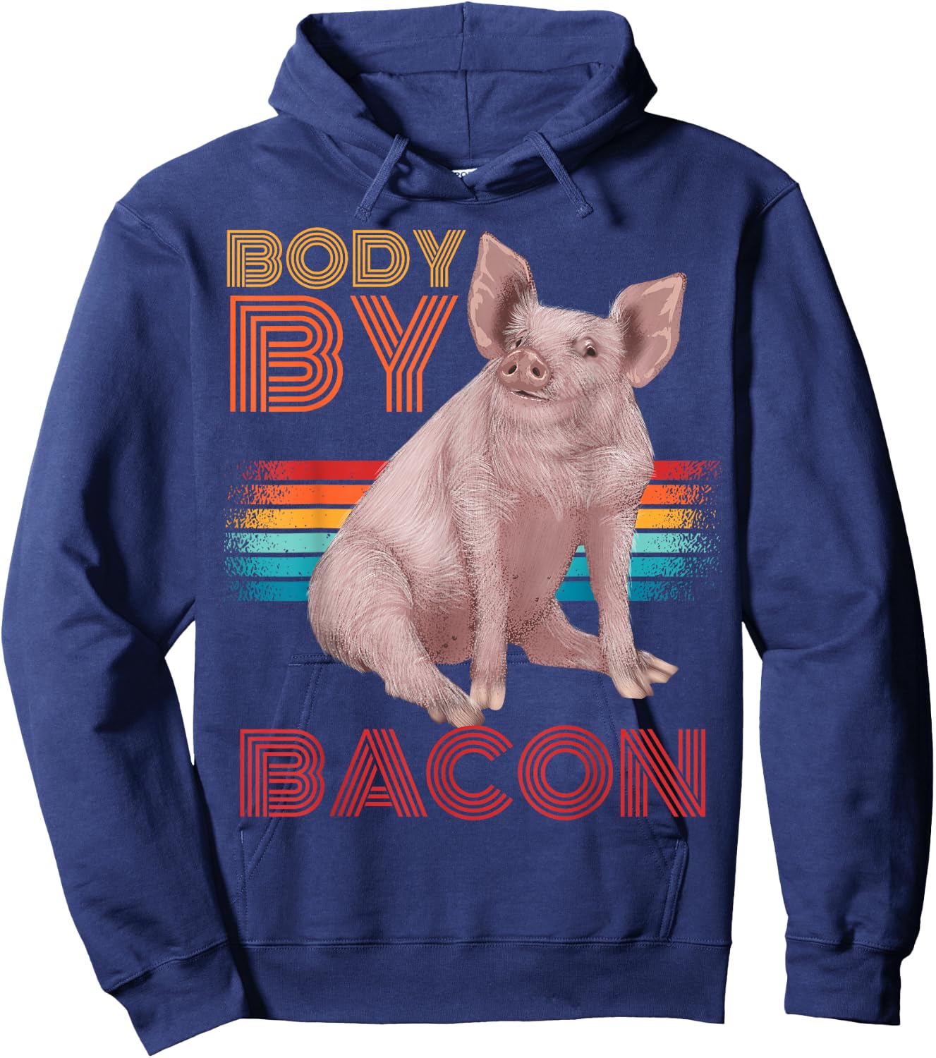 Body By Bacon Low Carb Diet Ketosis Ketogenic Diet Hoodie - Hoodie | Navy