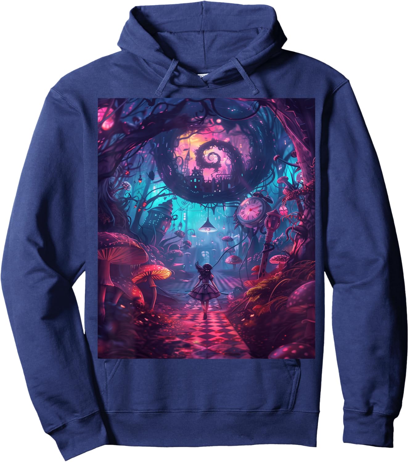 Alice in Wonderland , Black, S Hoodie - Hoodie | Navy