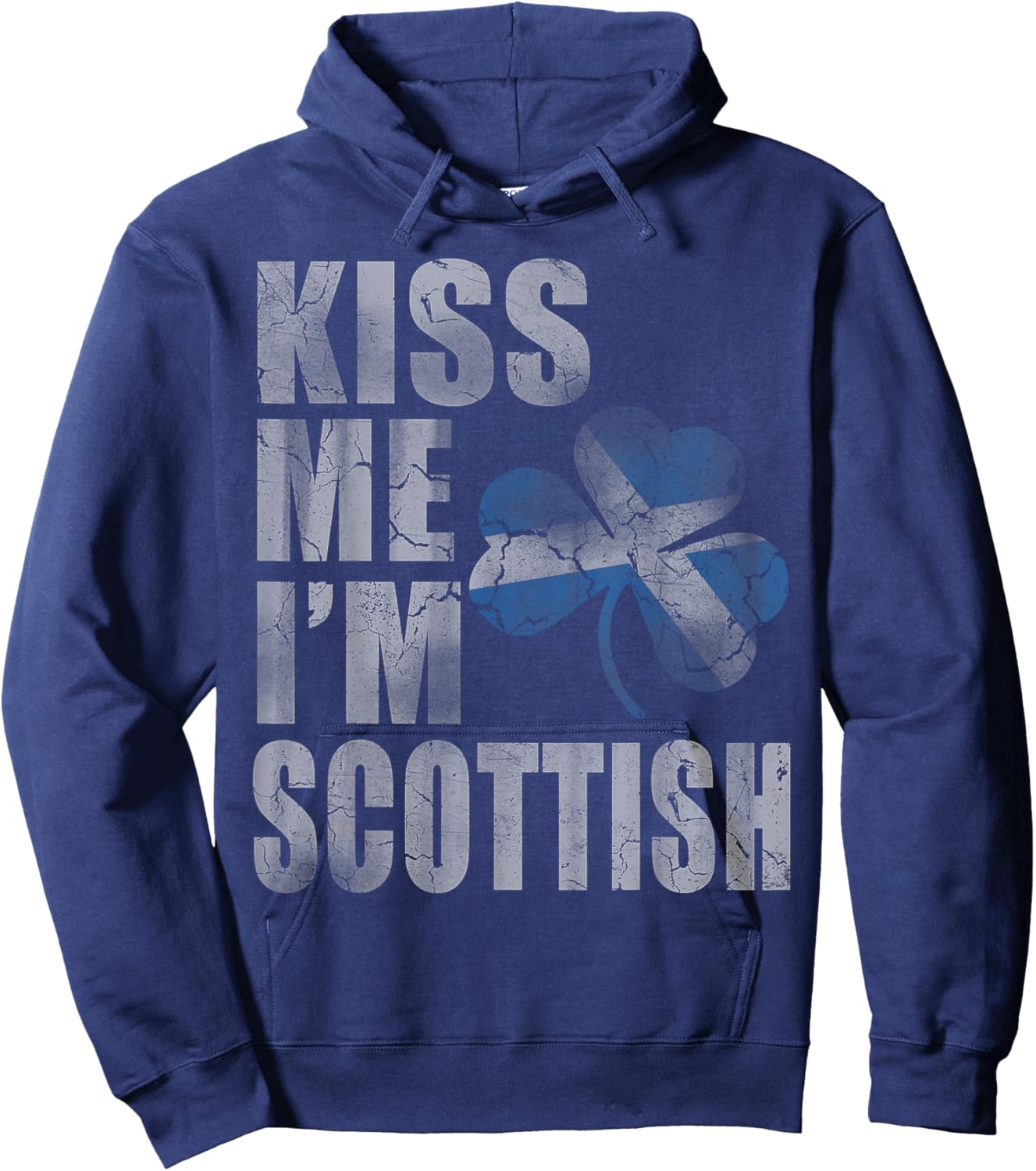 Kiss Me I'm Scottish Irish St Patrick's Day Men Women Kids Hoodie - Hoodie | Navy