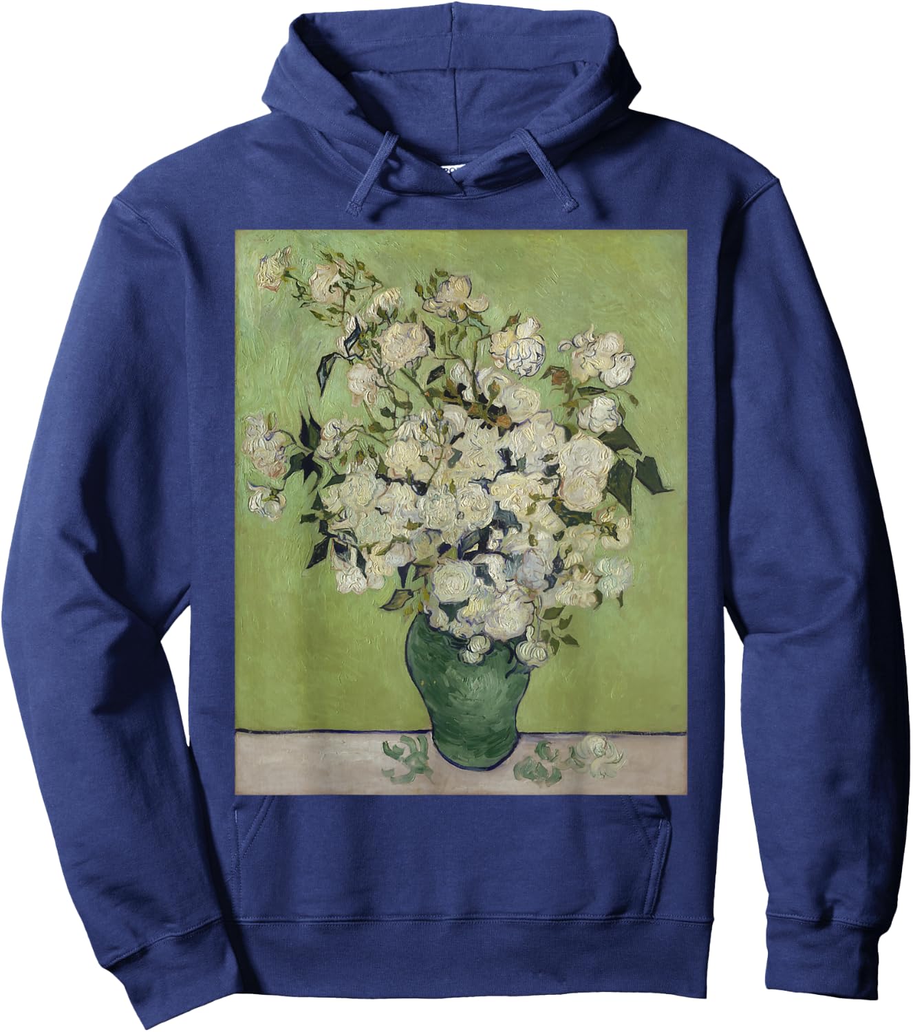 Vincent van Gogh Vase with Roses Hoodie - Hoodie | Navy
