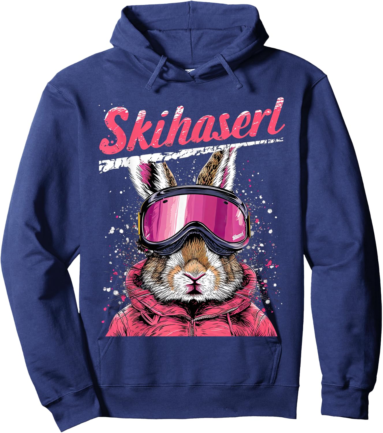 Skihaserl Apres Ski Haserl Skier Winter Women's , black Hoodie - Hoodie | Navy