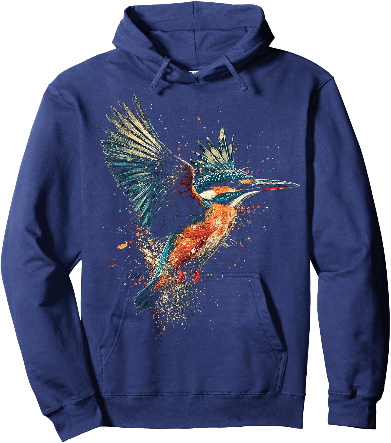 Eisvogel Grafik Tier Illustration Eisvogel Hoodie - Hoodie | Navy