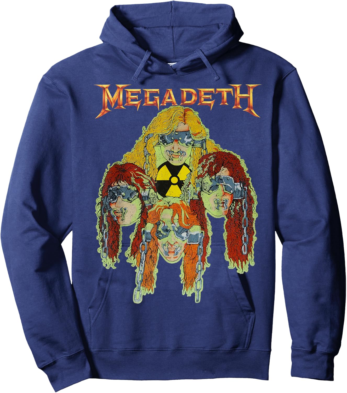 Megadeth - Nuclear Glow Heads Hoodie - Hoodie | Navy