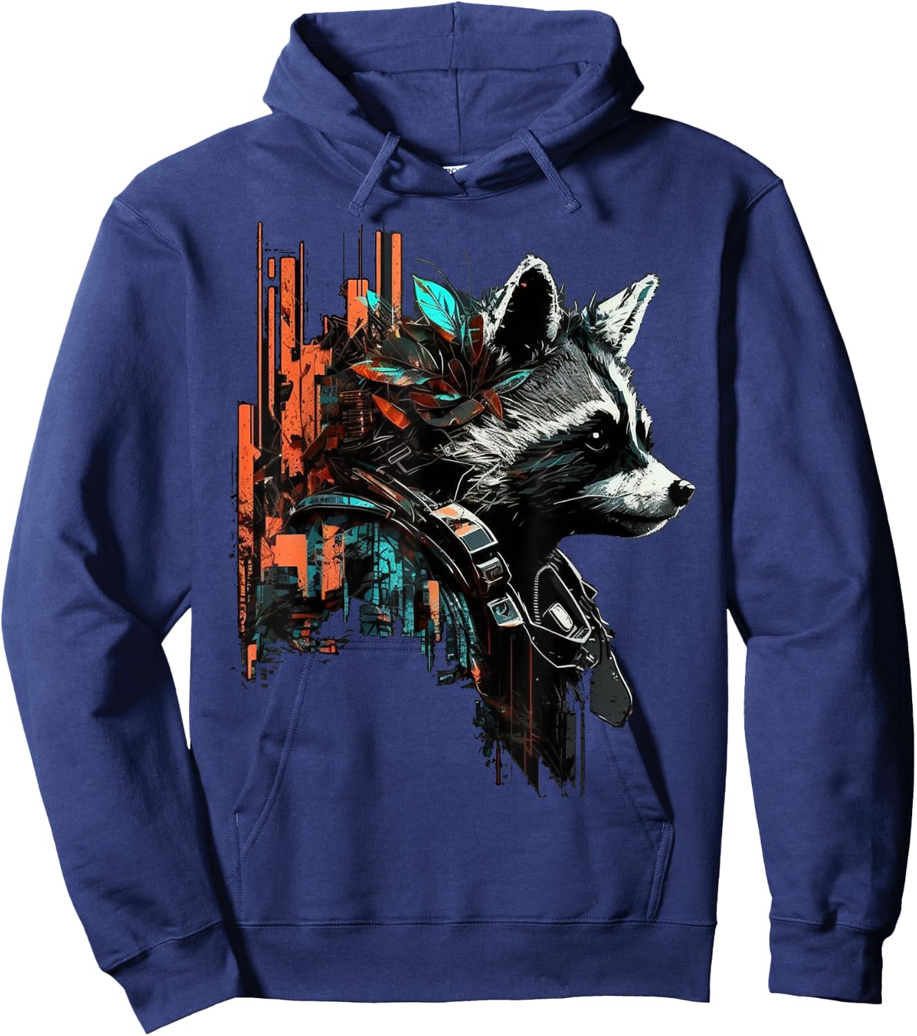 Waschbär Tierliebhaber Zoo Tierkunst Waschbär Hoodie - Hoodie | Navy