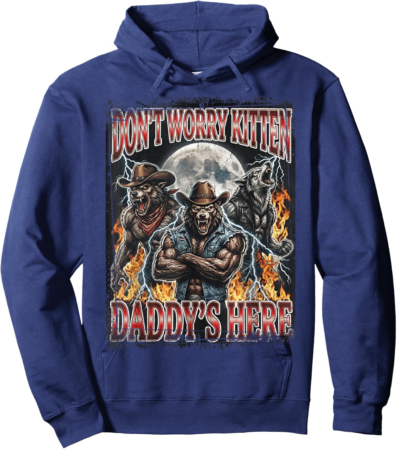 Daddy's Here Cowboy Lot de 3 Loup-garous Hoodie - Hoodie | Navy