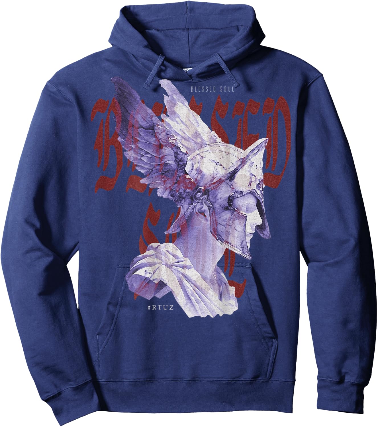 Modern Hip Hop Vintage Graffiti Urban Backprint Streetwear , black Hoodie - Hoodie | Navy