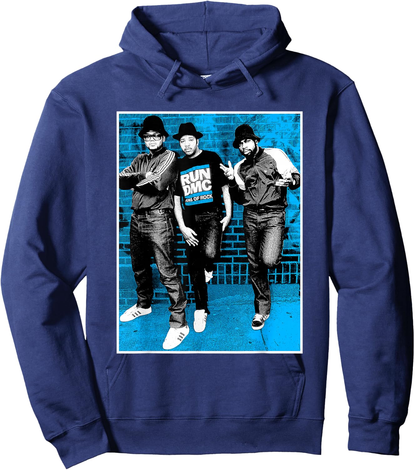 RUN DMC Blue Brick Hoodie - Hoodie | Navy