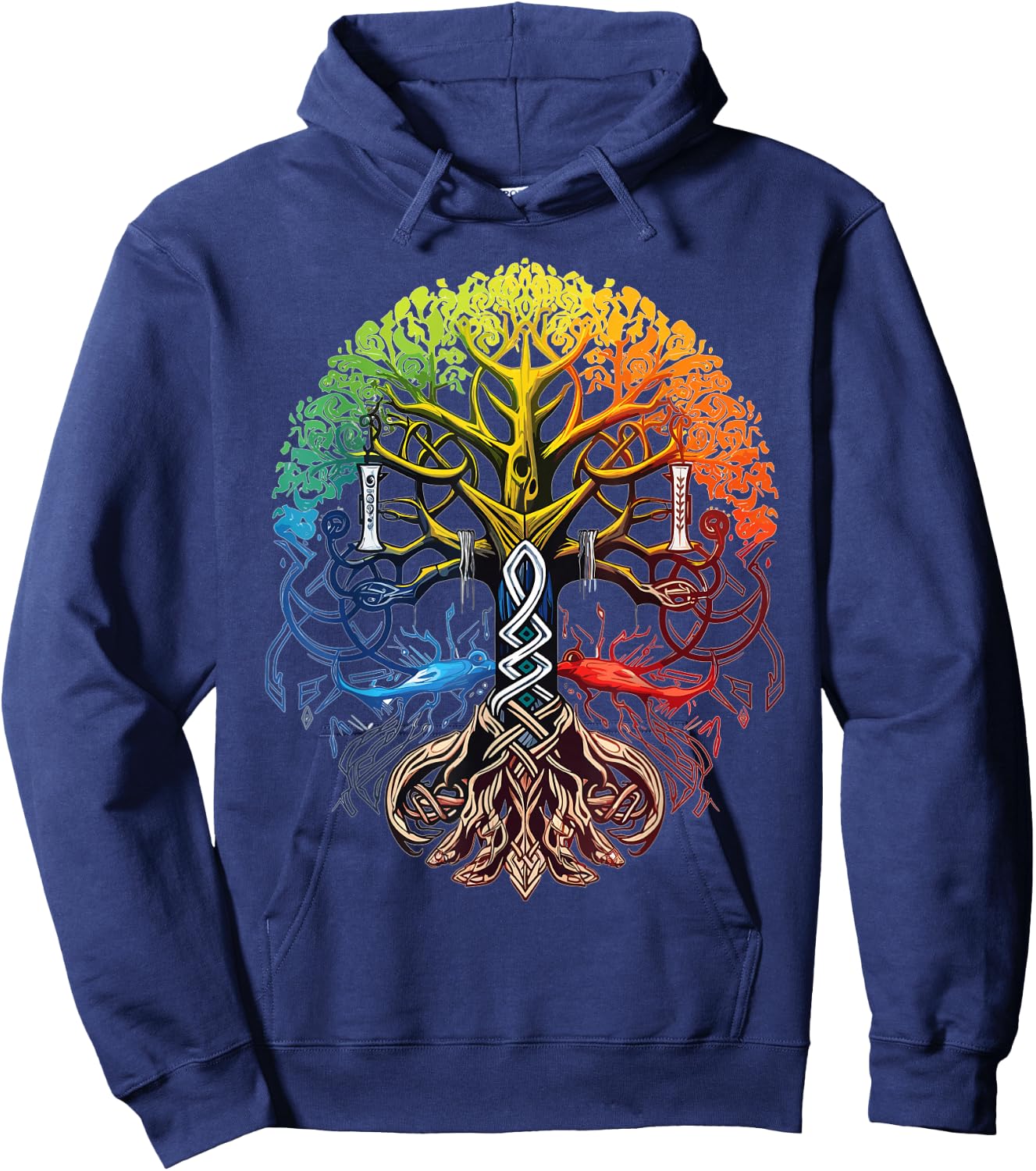 Yggdrasil Viking Krieger nordische Mythologie Hoodie - Hoodie | Navy