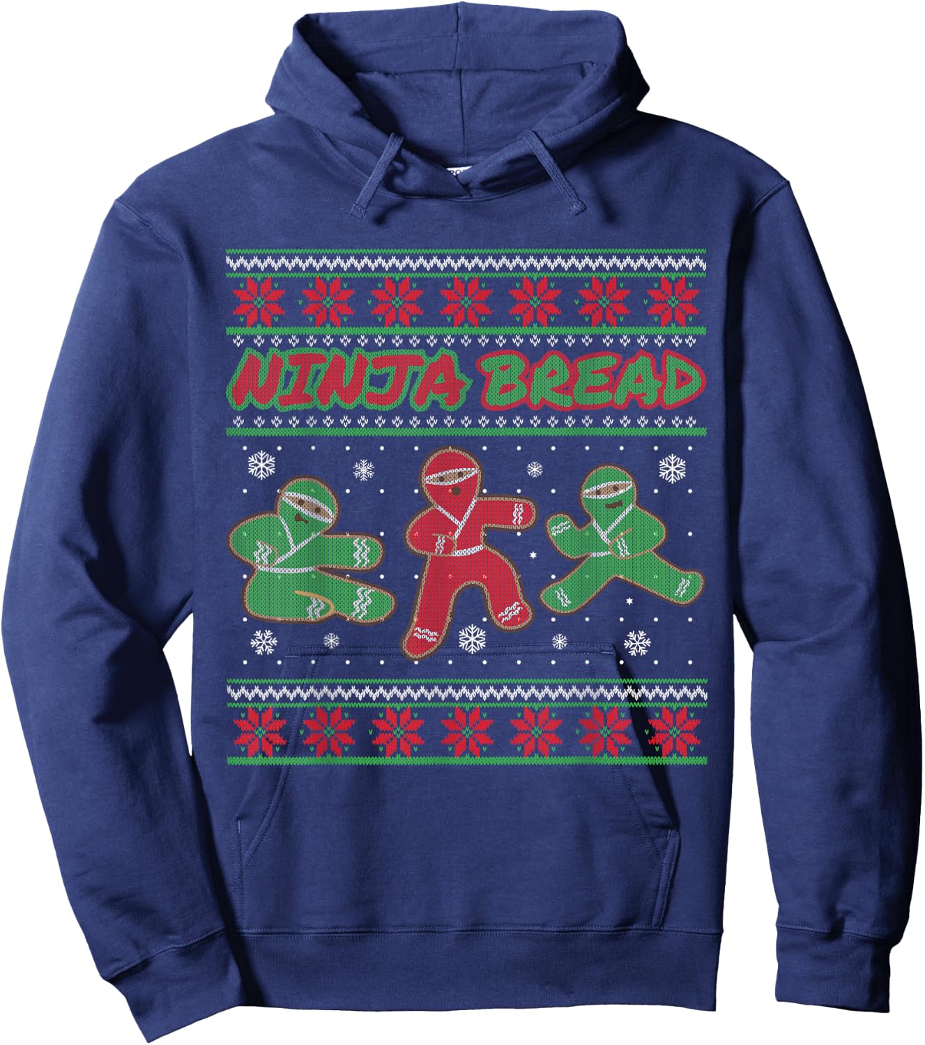 Ninjabread Man Gingerbread - Ninja Gift Ginjas Christmas Hoodie - Hoodie | Navy