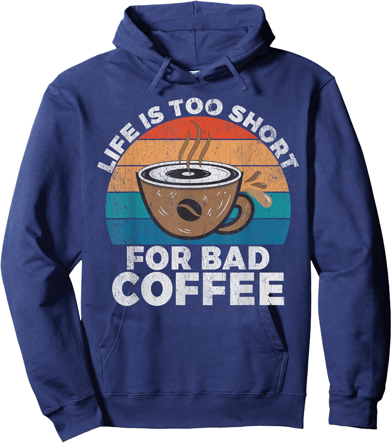 Life is too short for bad Coffee Barista Hoodie - Hoodie | Navy