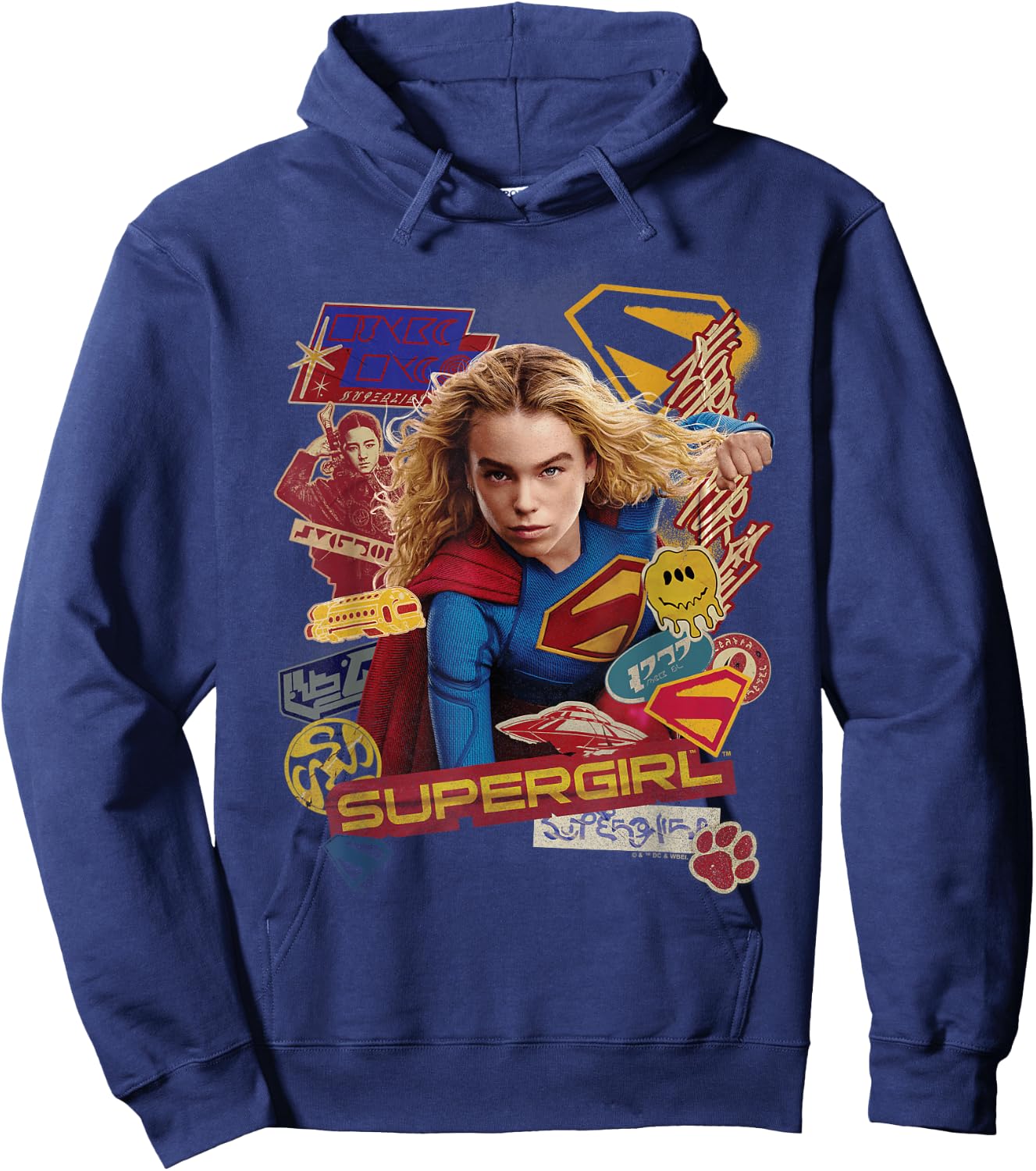 Supergirl 2026 Sticker Slap Hoodie - Hoodie | Navy