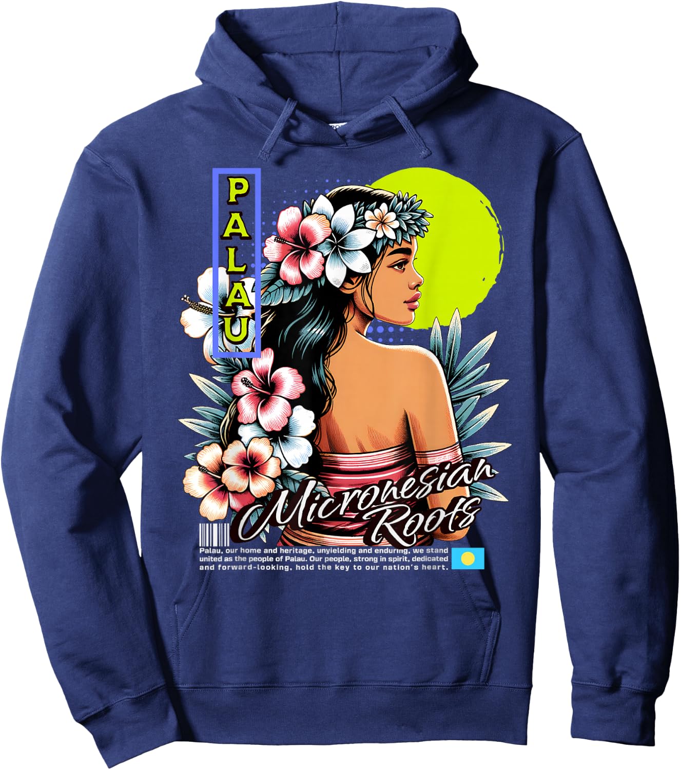 Republic of Palau, Palauan Islander Hoodie - Hoodie | Navy