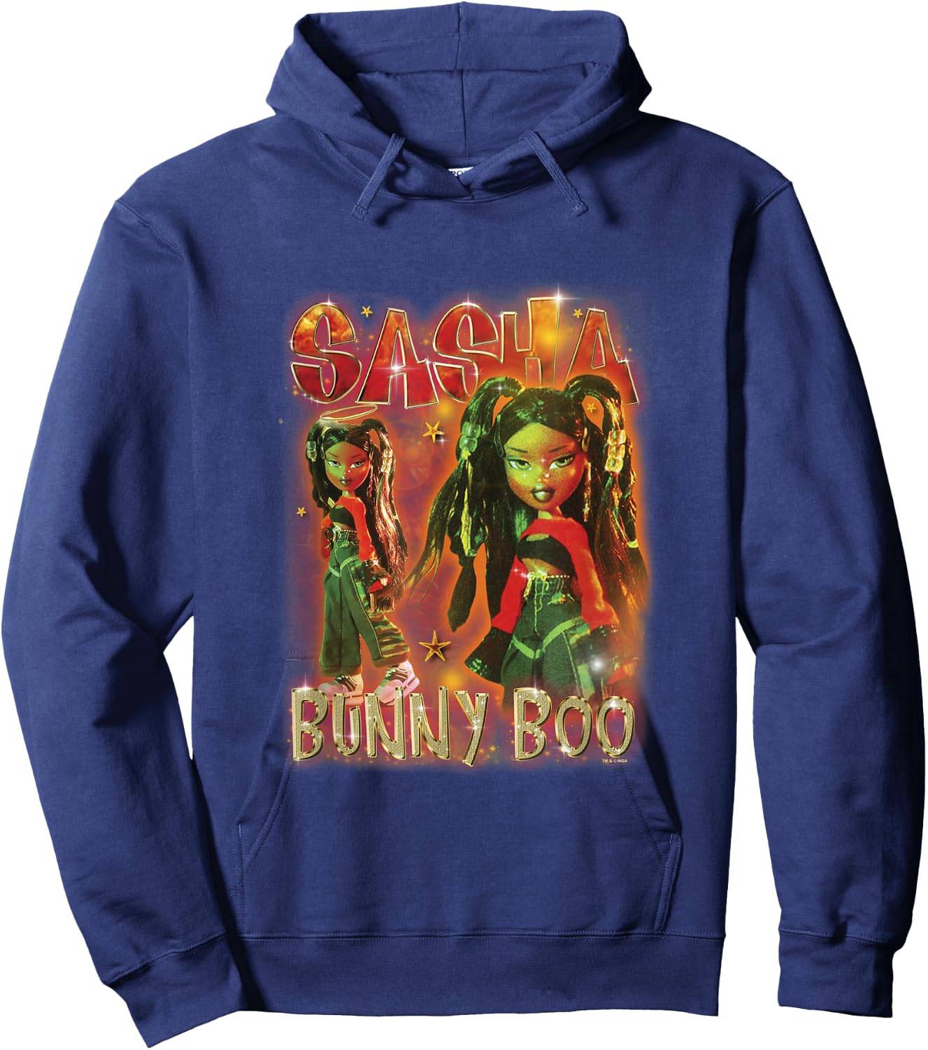 Bratz Sasha Bunny Boo Doll Spotlight Vintage Poster Hoodie - Hoodie | Navy