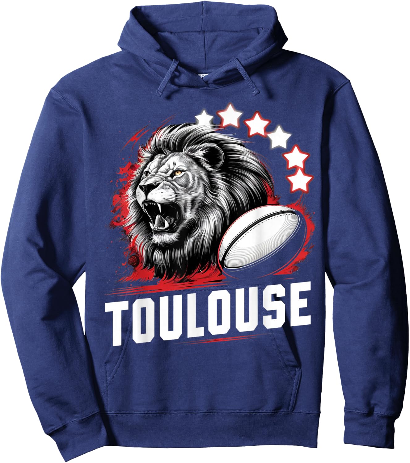 Toulouse Six Stars Supporter Toulouse Gift Humour Hoodie - Hoodie | Navy