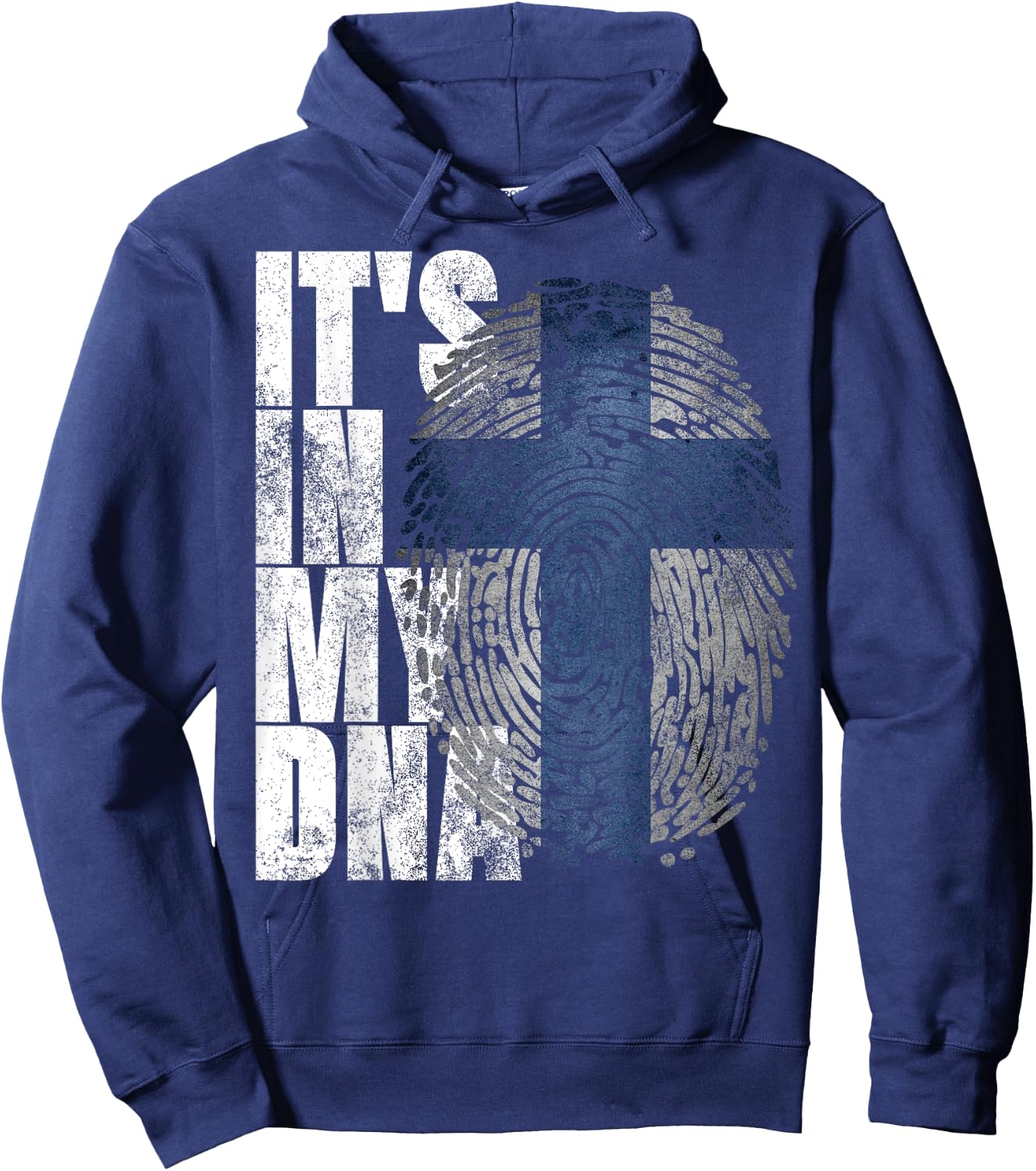 It's In My DNA Finnish Shirt Suomi Finland Flag Gifts Finn Hoodie - Hoodie | Navy