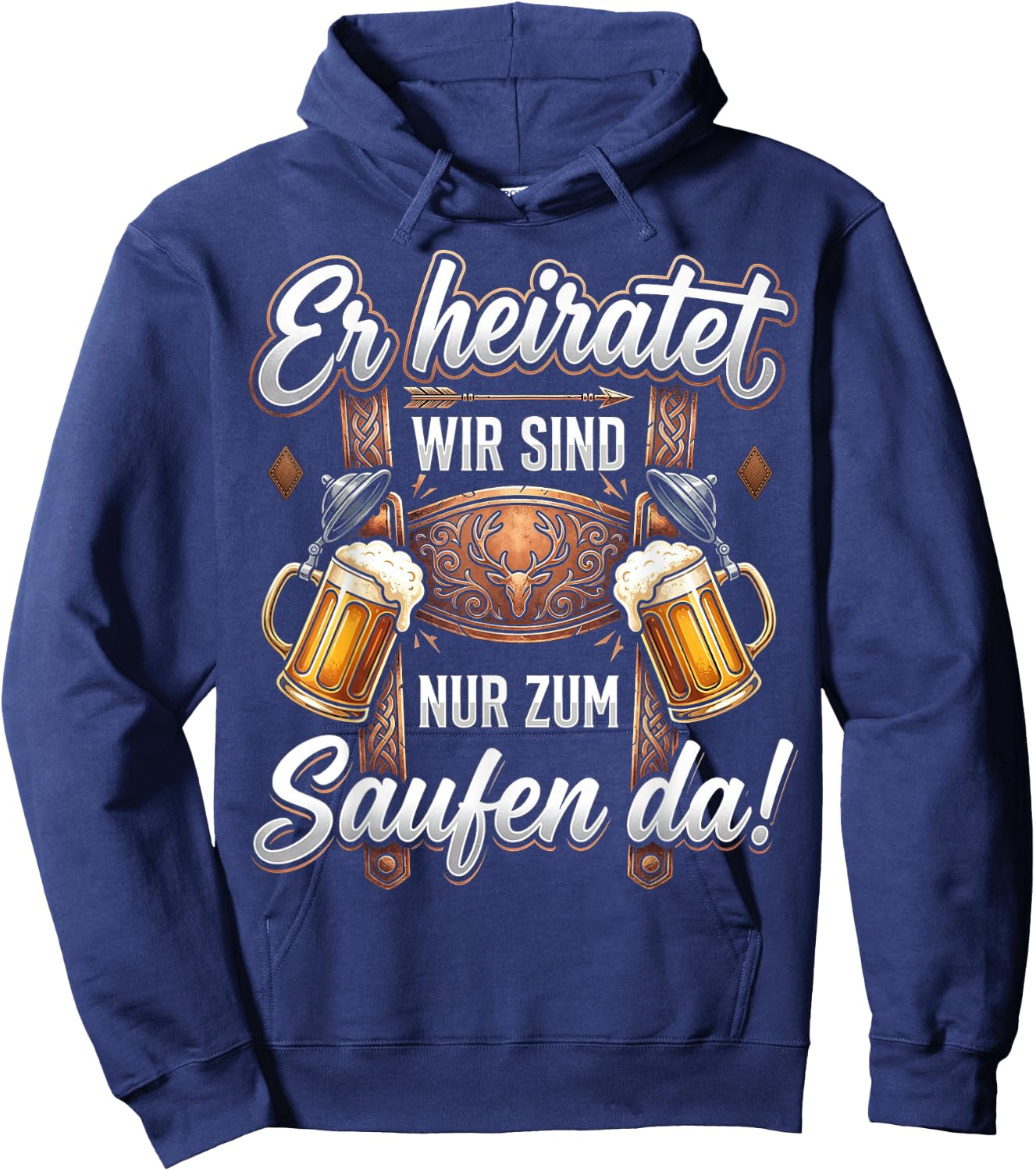 Junggesellenabschied Männer JGA Poltern Polterabend Hoodie - Hoodie | Navy