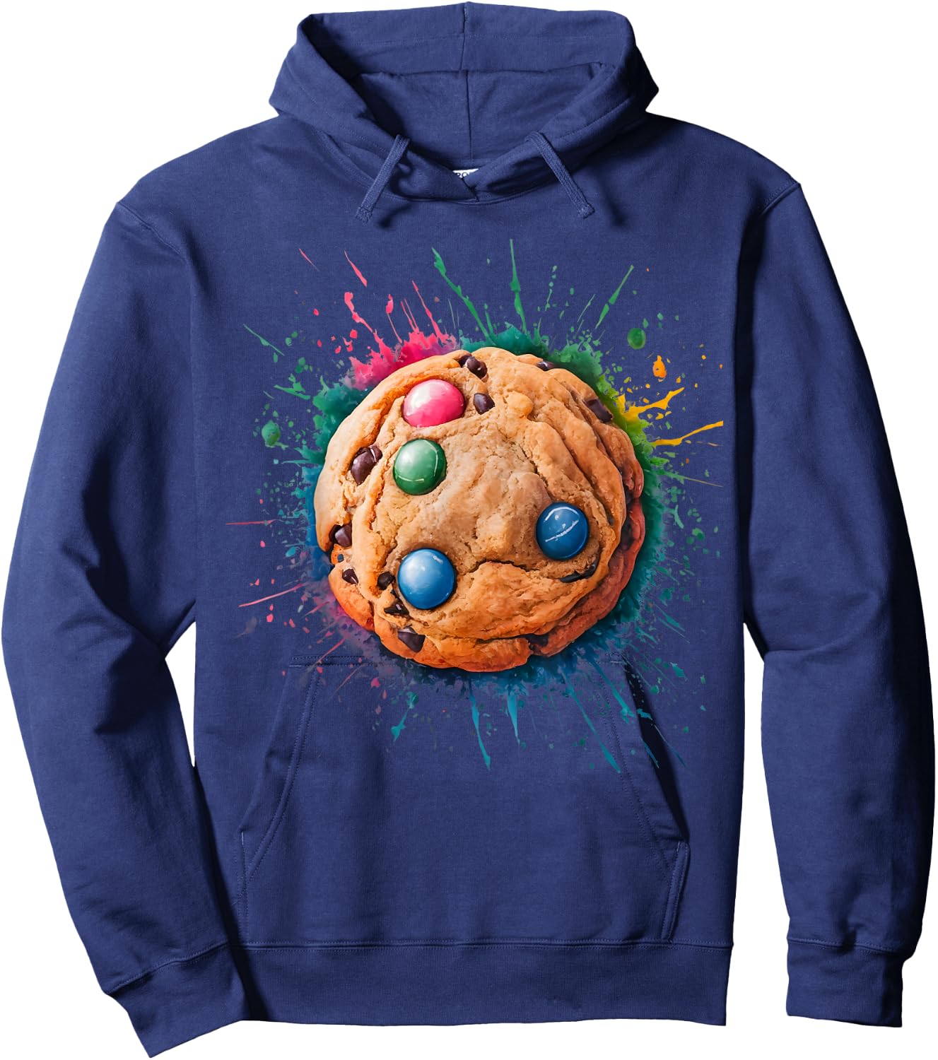 Baking Baker Men Woman Colorful Watercolor Cookie Hoodie - Hoodie | Navy