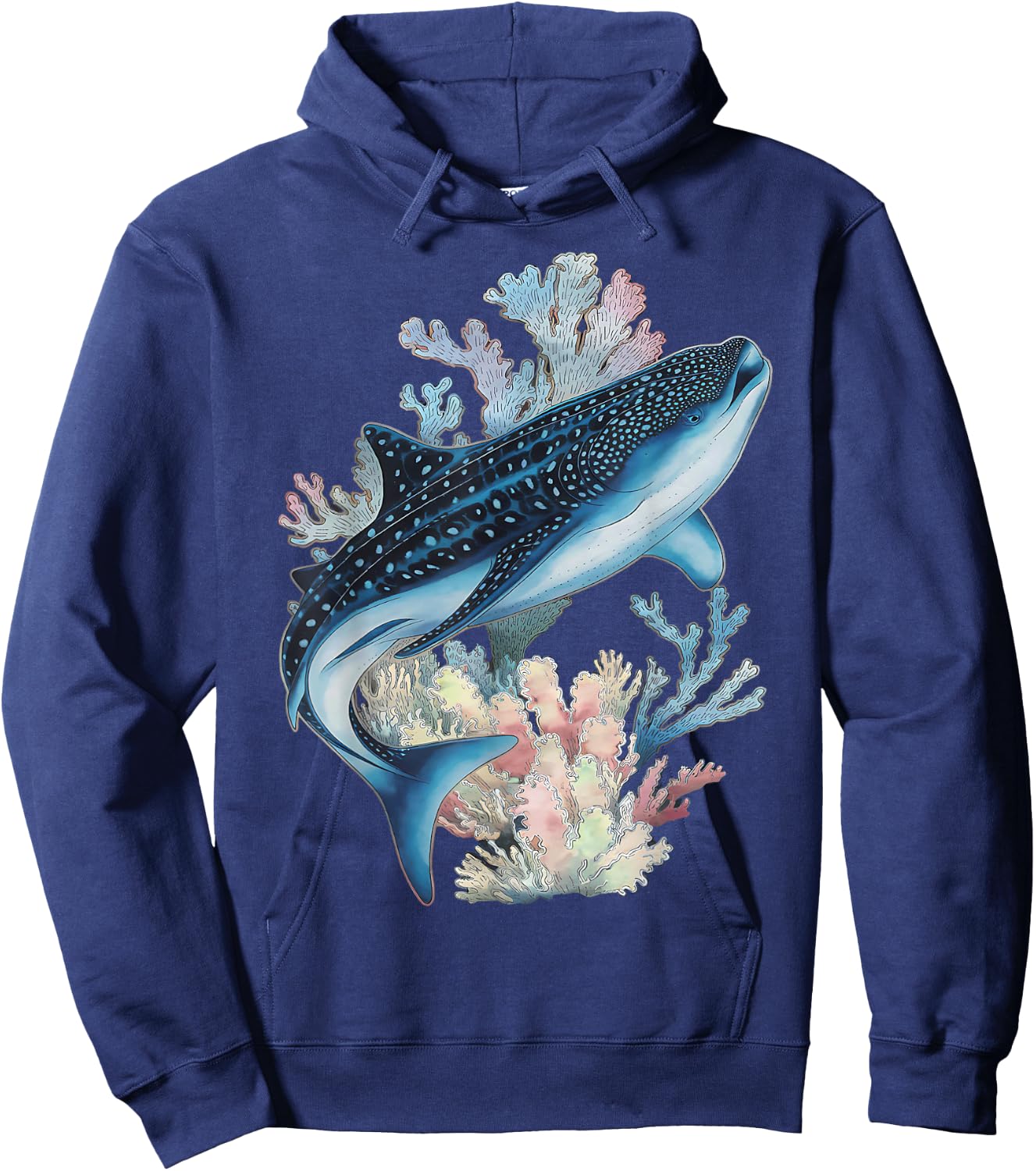 Whale Ocean Nature Marine Animal Beachy Sea Life Whale Ocean Hoodie - Hoodie | Navy