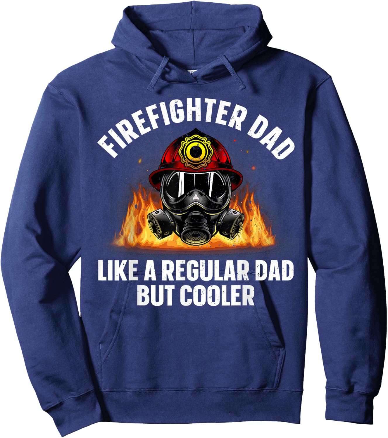 Firefighter Art Dad Fire Dept Firemen Firefighter Hoodie - Hoodie | Navy