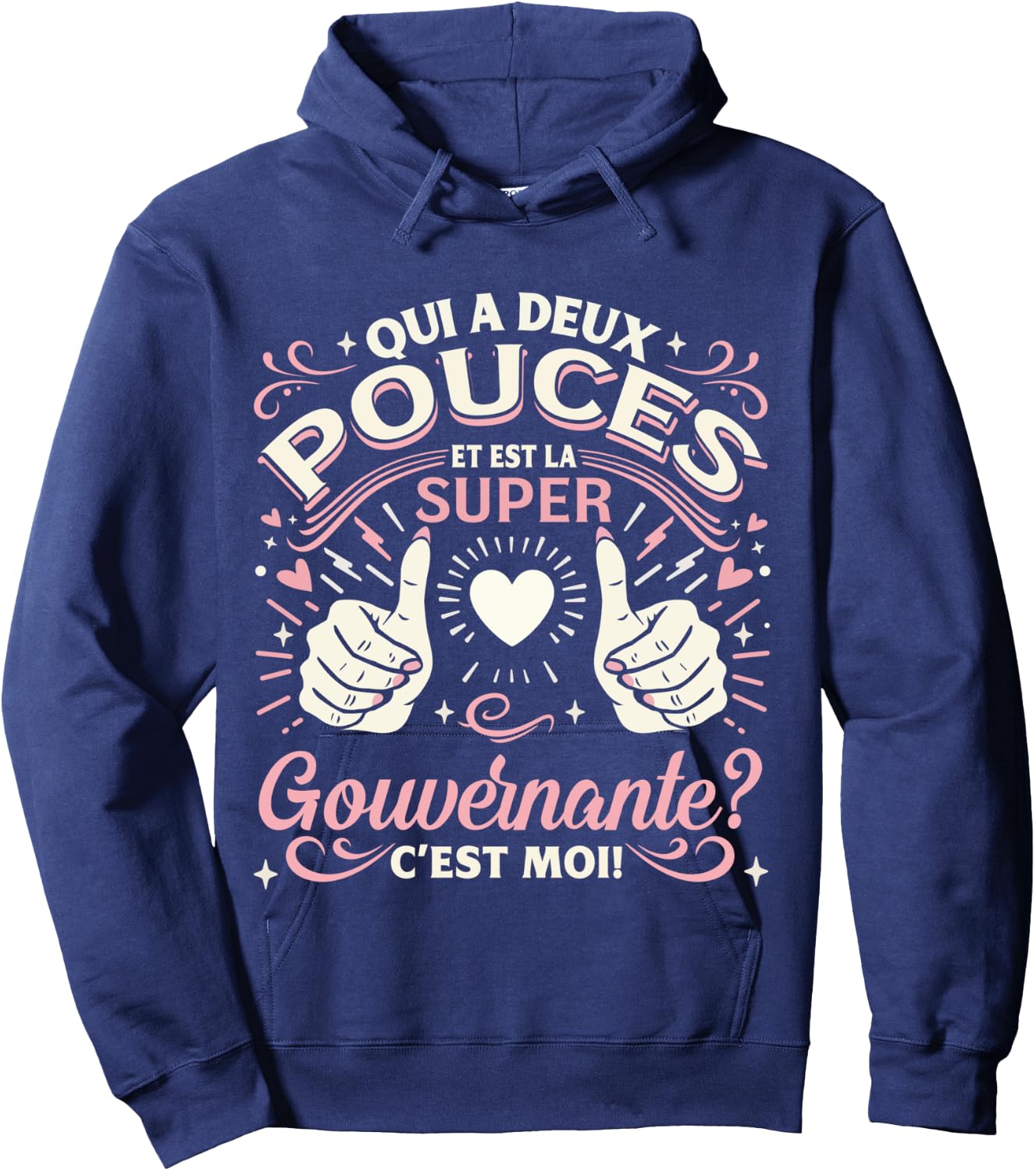 Une Super Gouvernante Cadeau Gouvernante Femme Manche Longue Hoodie - Hoodie | Navy