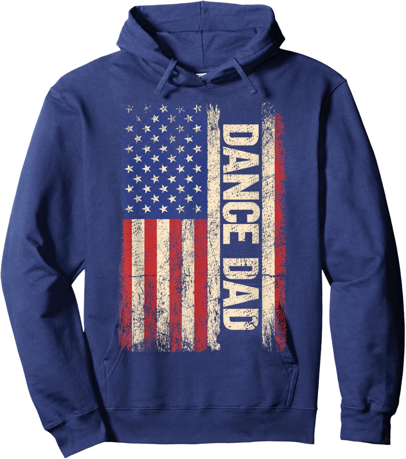 Dance Dad US American Flag Shirt Dancer Dancing Father Men Hoodie - Hoodie | Navy