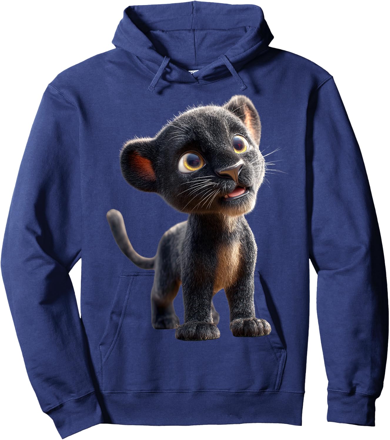 Panther Leopard Fawn Sweet Big Cat Panther Leopards Hoodie - Hoodie | Navy