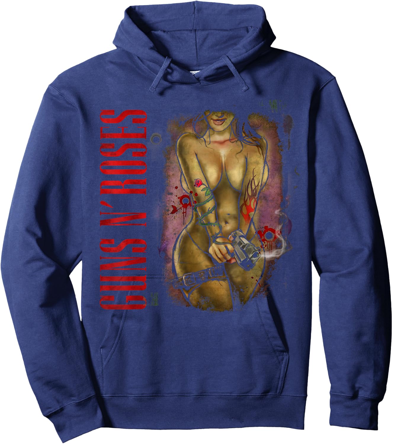 Guns N' Roses Official Gunslinger , black Hoodie - Hoodie | Navy