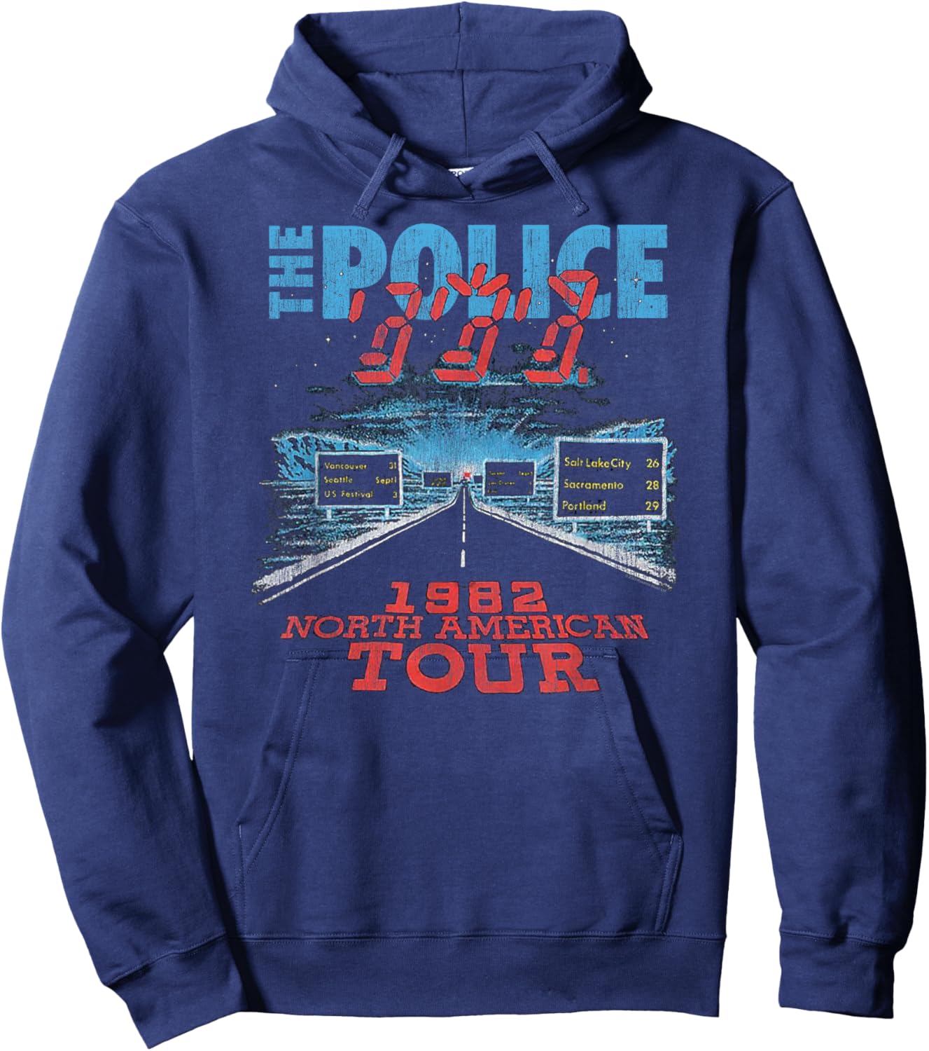 The Police North American Tour V2 Rock Music Band Hoodie - Hoodie | Navy