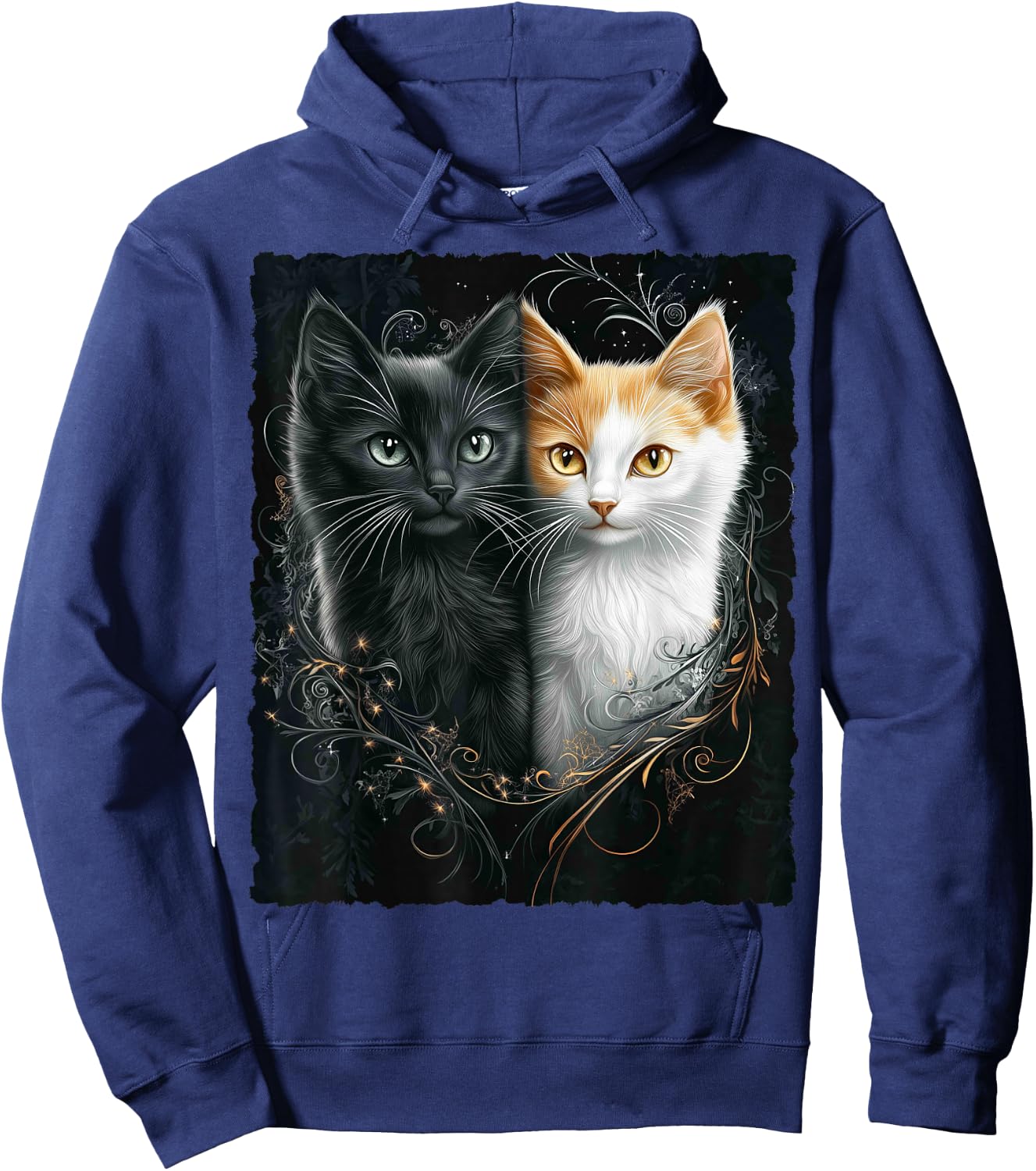 Süße magische Katze Kätzchen Kitten Fantasy Kunst Hoodie - Hoodie | Navy