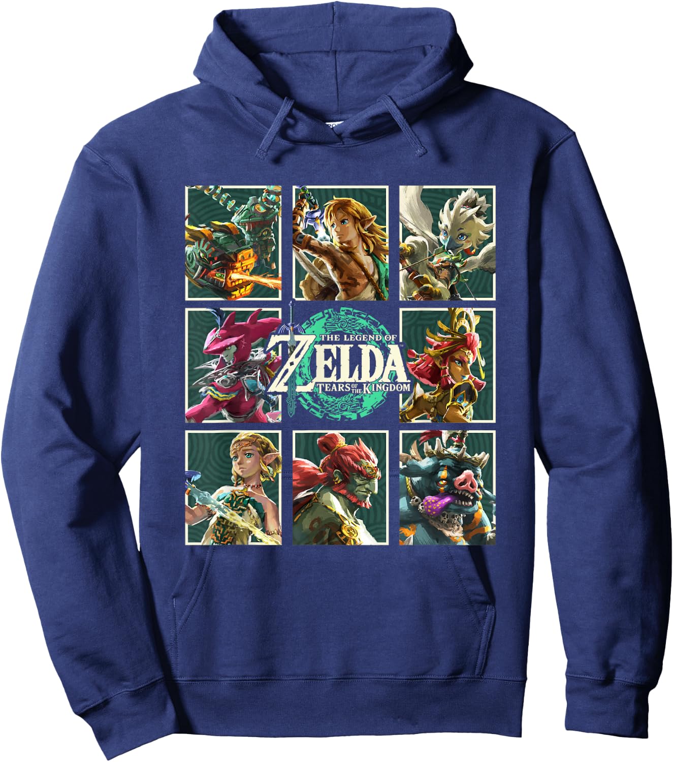 The Legend of Zelda Tears of The Kingdom Character Boxes Hoodie - Hoodie | Navy