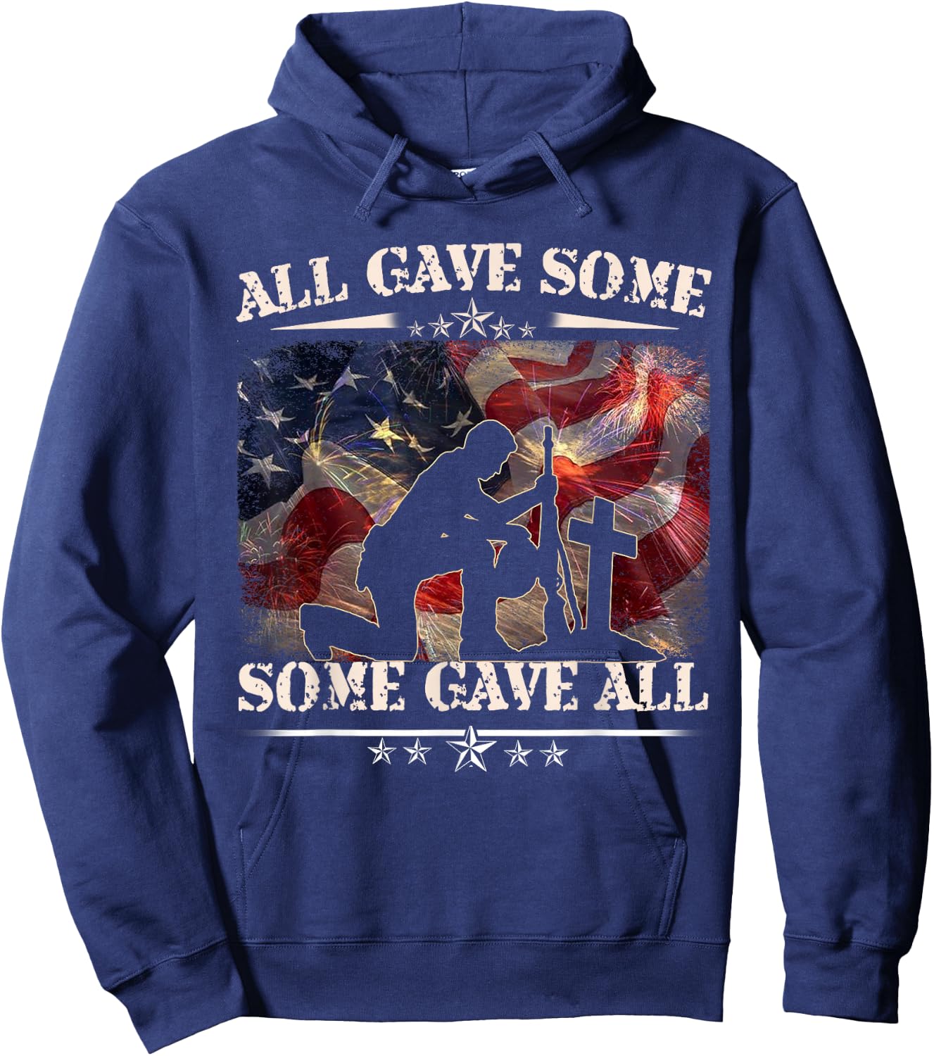 All Gave Some Some Gave All Veteran & Memorial's Day Hoodie - Hoodie | Navy