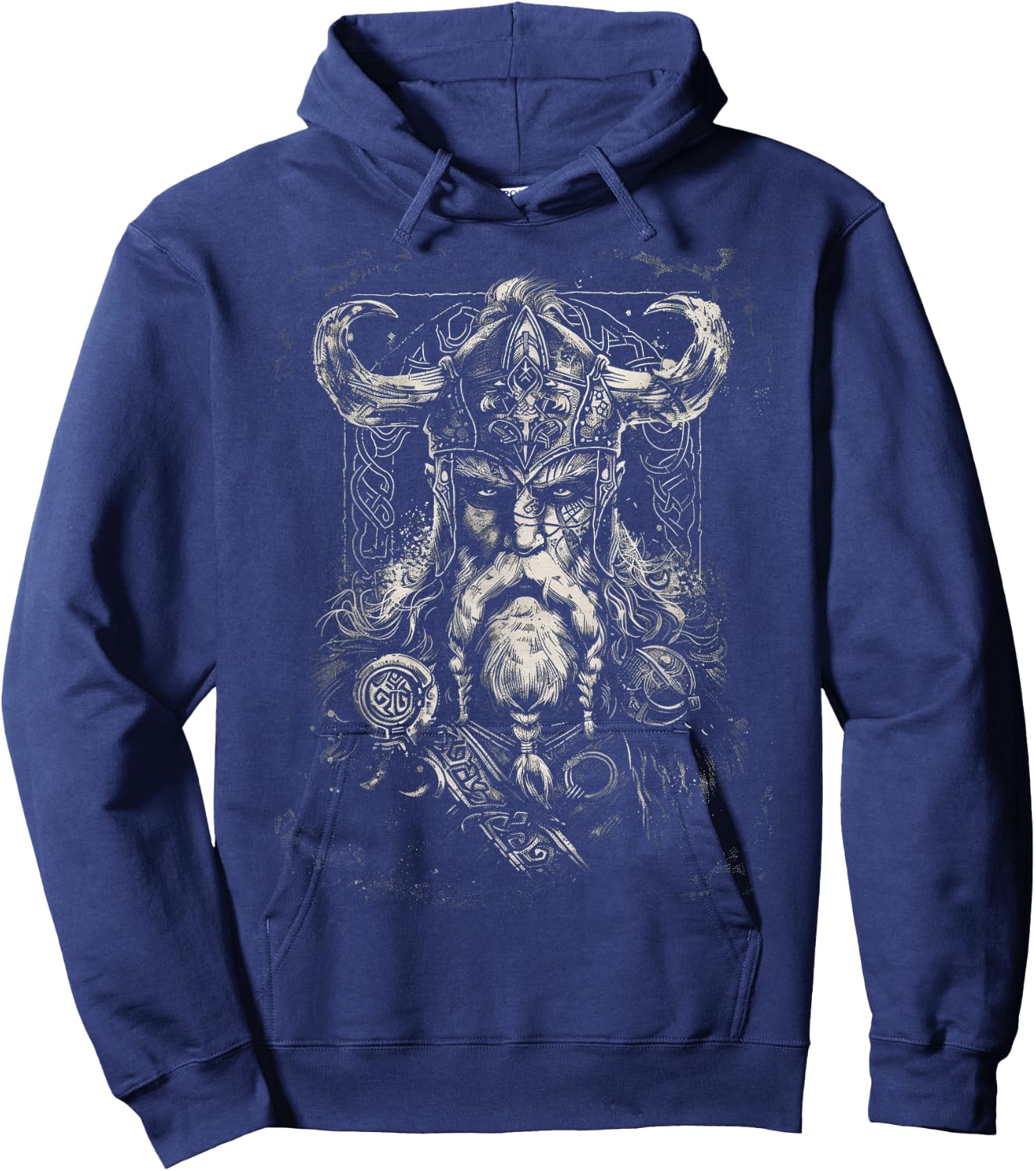 Viking Odin Valhalla Scandinavian Odin Ravens Hoodie - Hoodie | Navy