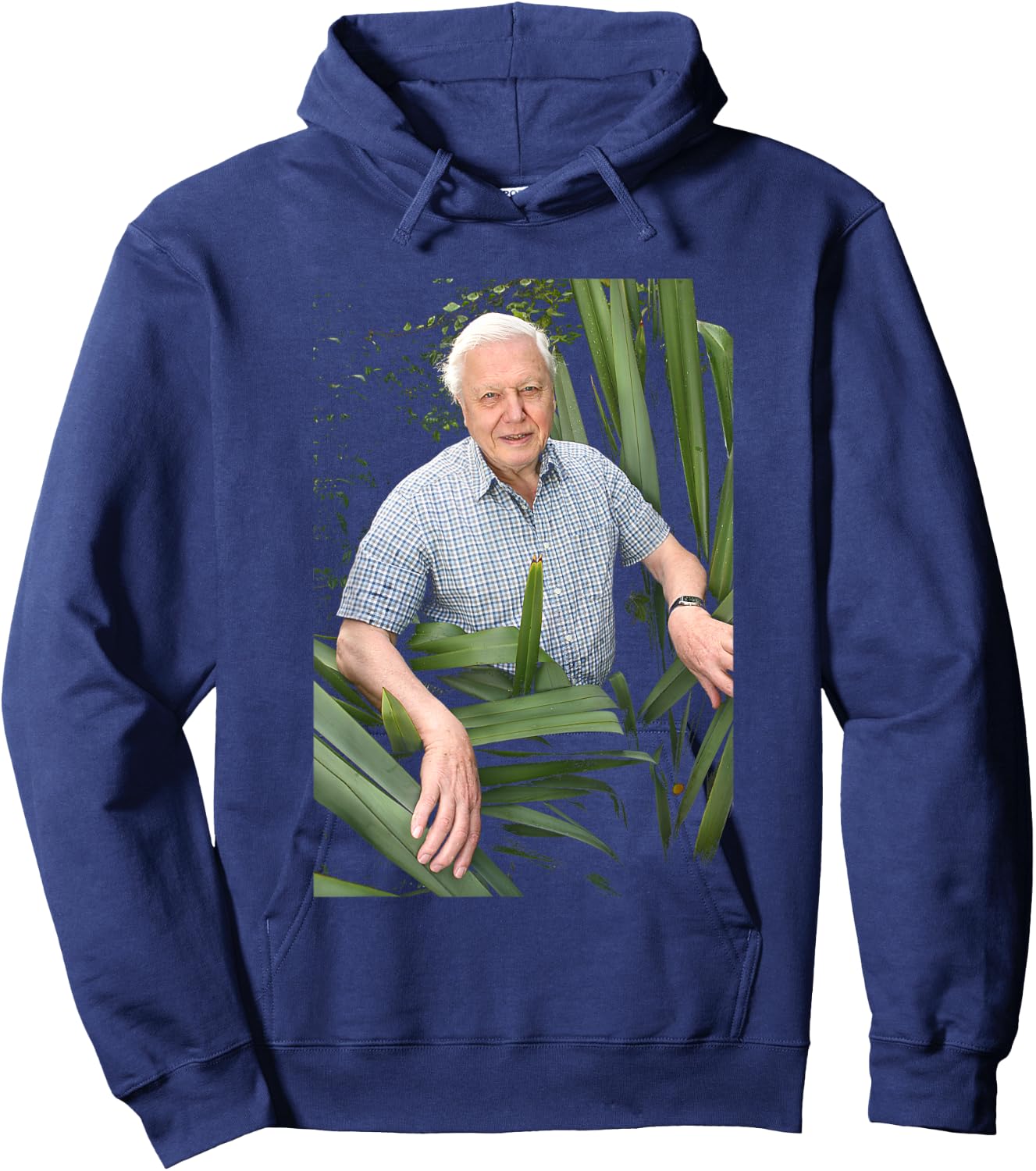 David Attenborough Amongst Nature Documentarian Hoodie - Hoodie | Navy