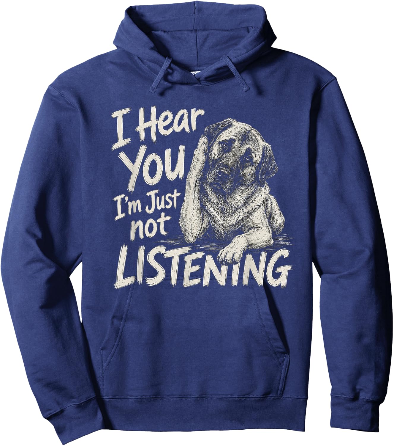 I Hear You Anatolian Shepherd Dog Artwork Design Hoodie - Hoodie | Navy
