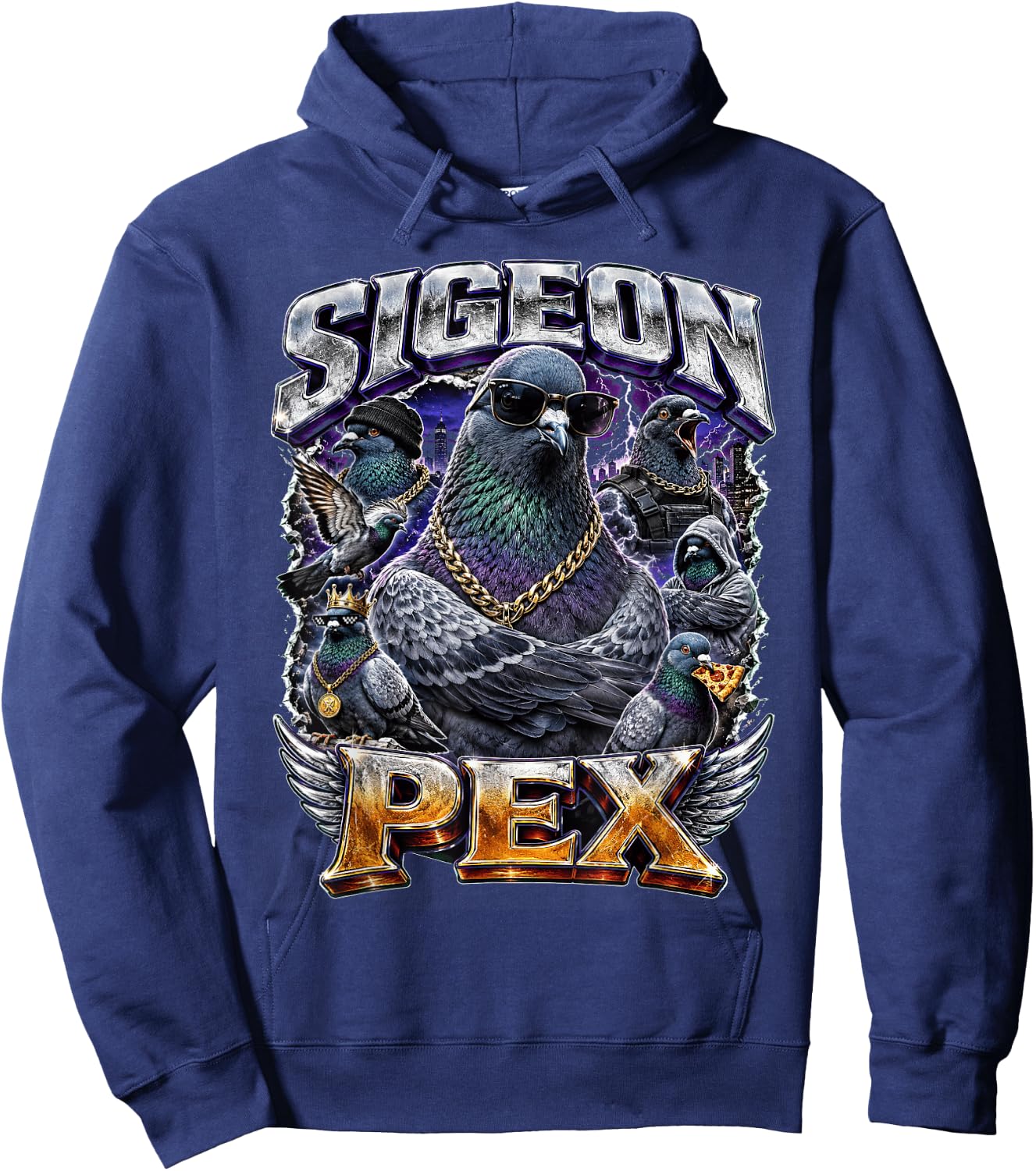 T-Shirt Hoodie - Hoodie | Navy