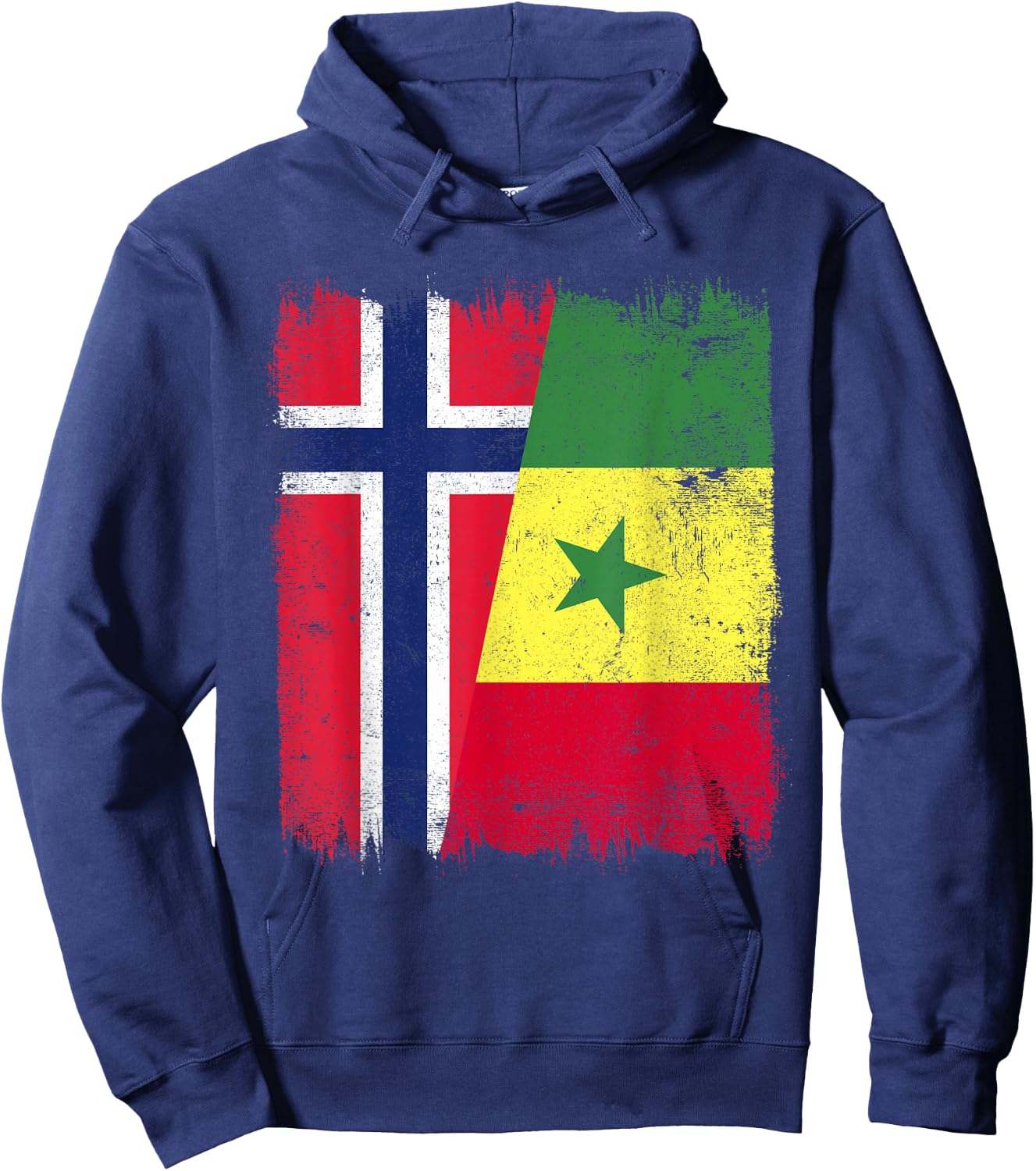 Norway Senegal Flag | Norwegian Senegalese Roots Hoodie - Hoodie | Navy