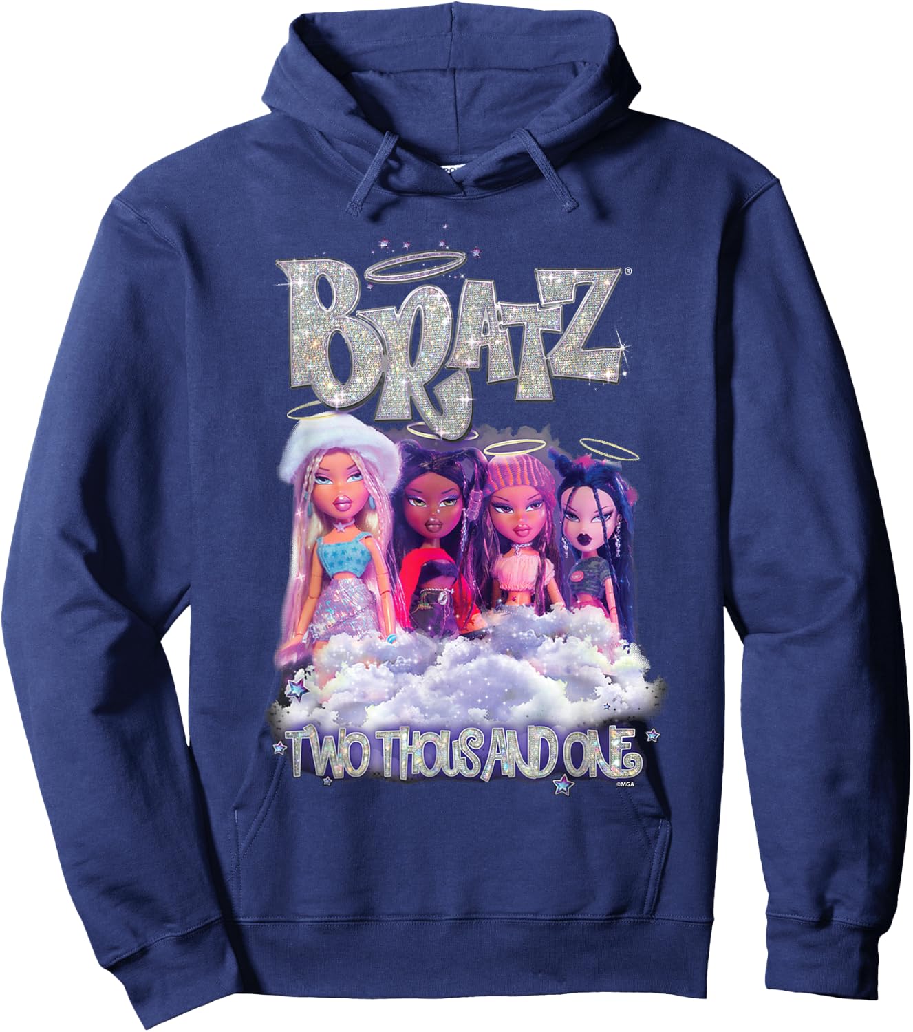 Two Thousand and One Girls Glitter Bratz , Black, S Hoodie - Hoodie | Navy