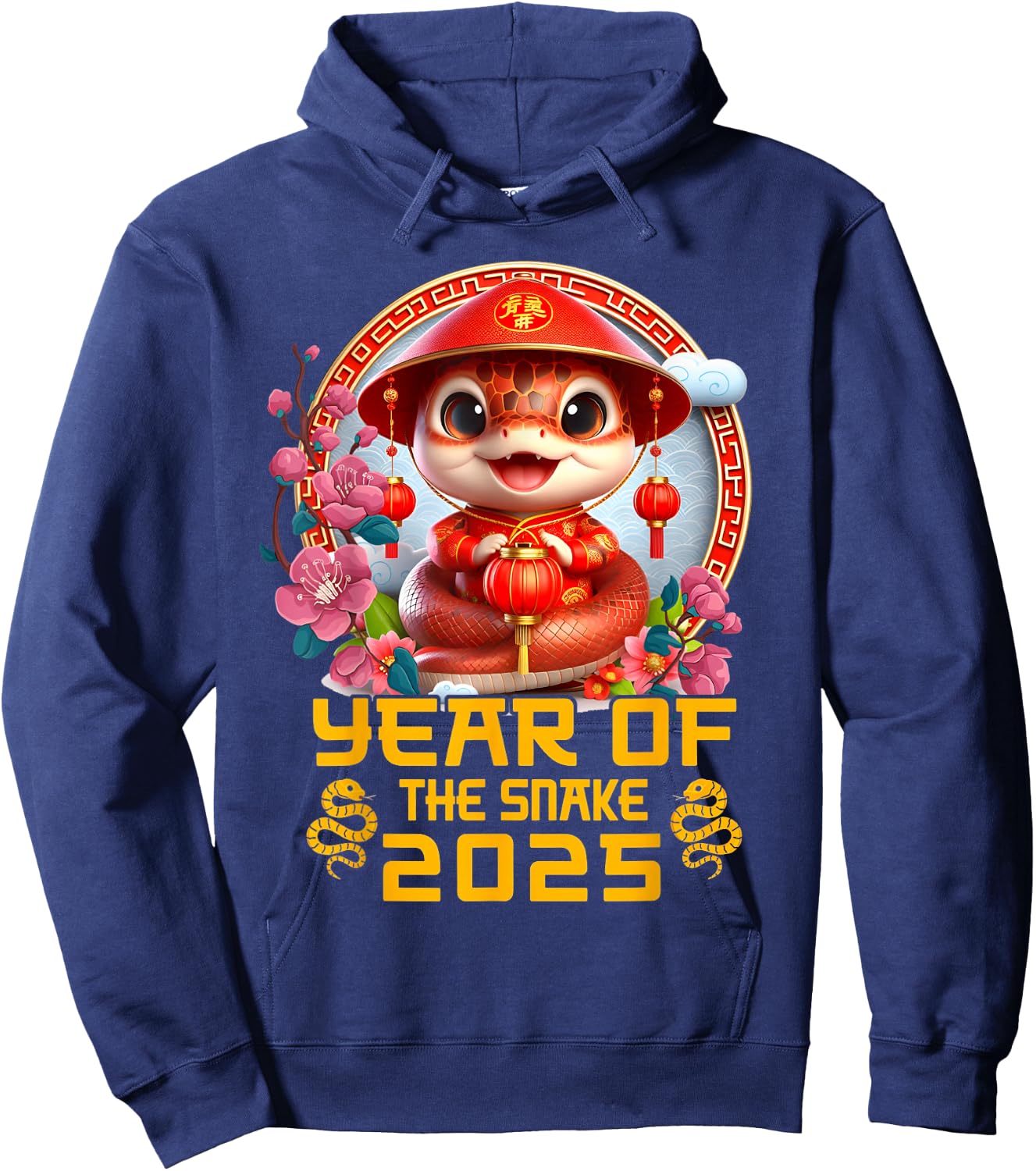 Chinese New Year Toddlers Kids Year Of the Snake 2025 Hoodie - Hoodie | Navy
