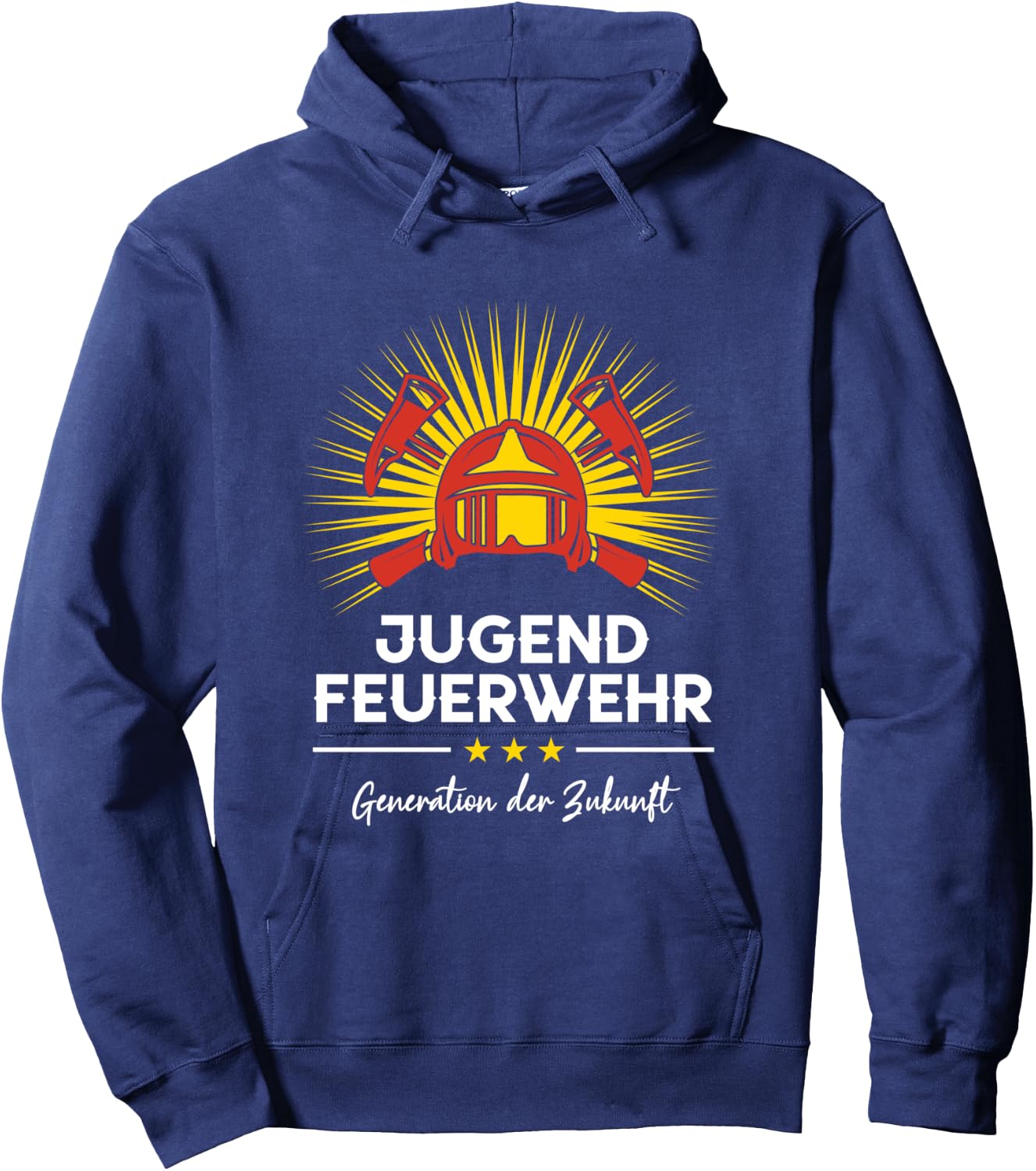 Jugend Feuerwehr Kind Feuerwehrfrau Nachwuchs Feuerwehrmann Langarmshirt Hoodie - Hoodie | Navy