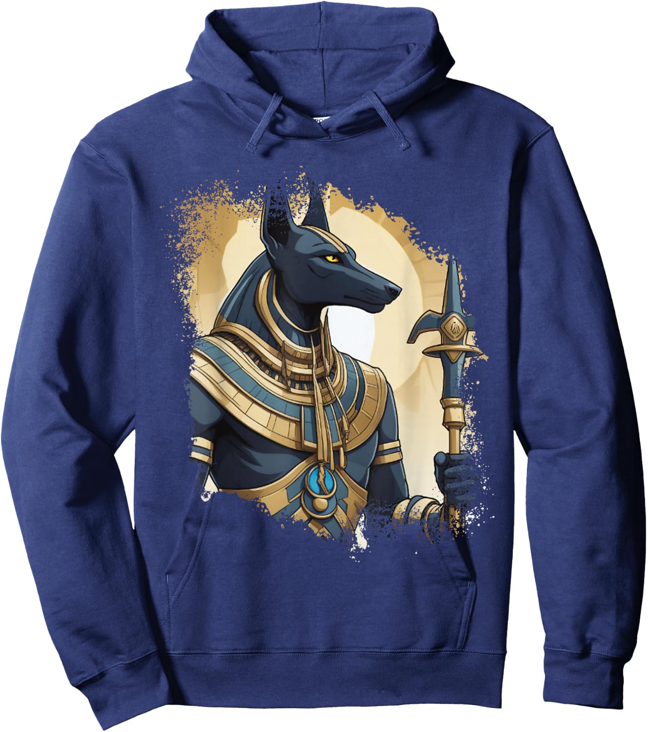 Ancient Egyptian God of the Dead Anubis Egypt Pyramids Sphinx , Black, S Hoodie - Hoodie | Navy