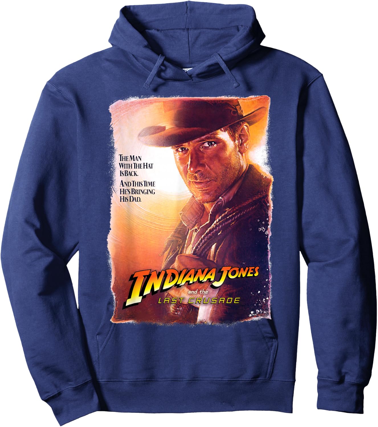 Lucasfilm Indiana Jones and The Last Crusade Poster Art Hoodie - Hoodie | Navy