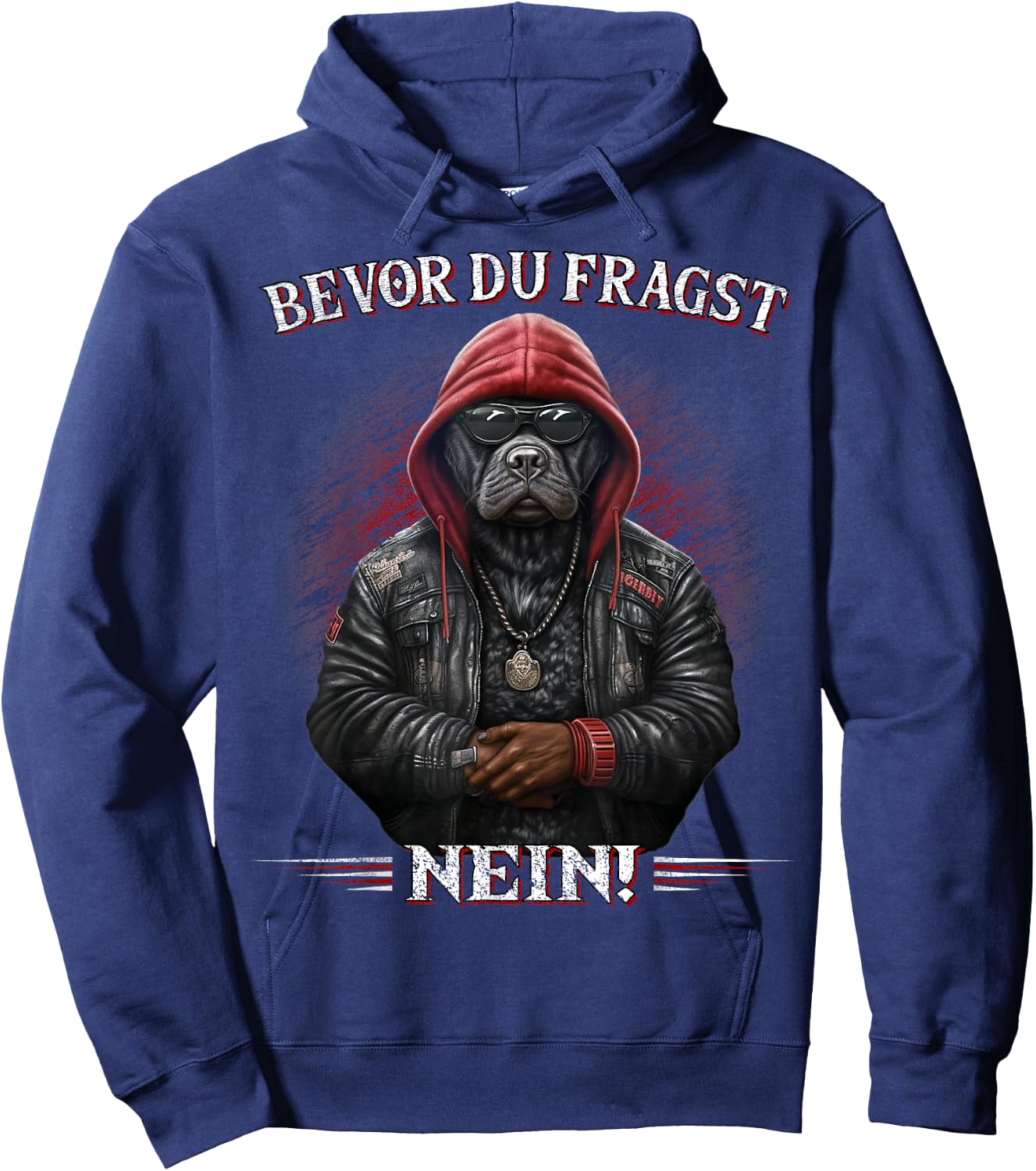 Bevor du fragst - Nein Lustiges Sarkasmus Hunde Kaffee Hoodie - Hoodie | Navy