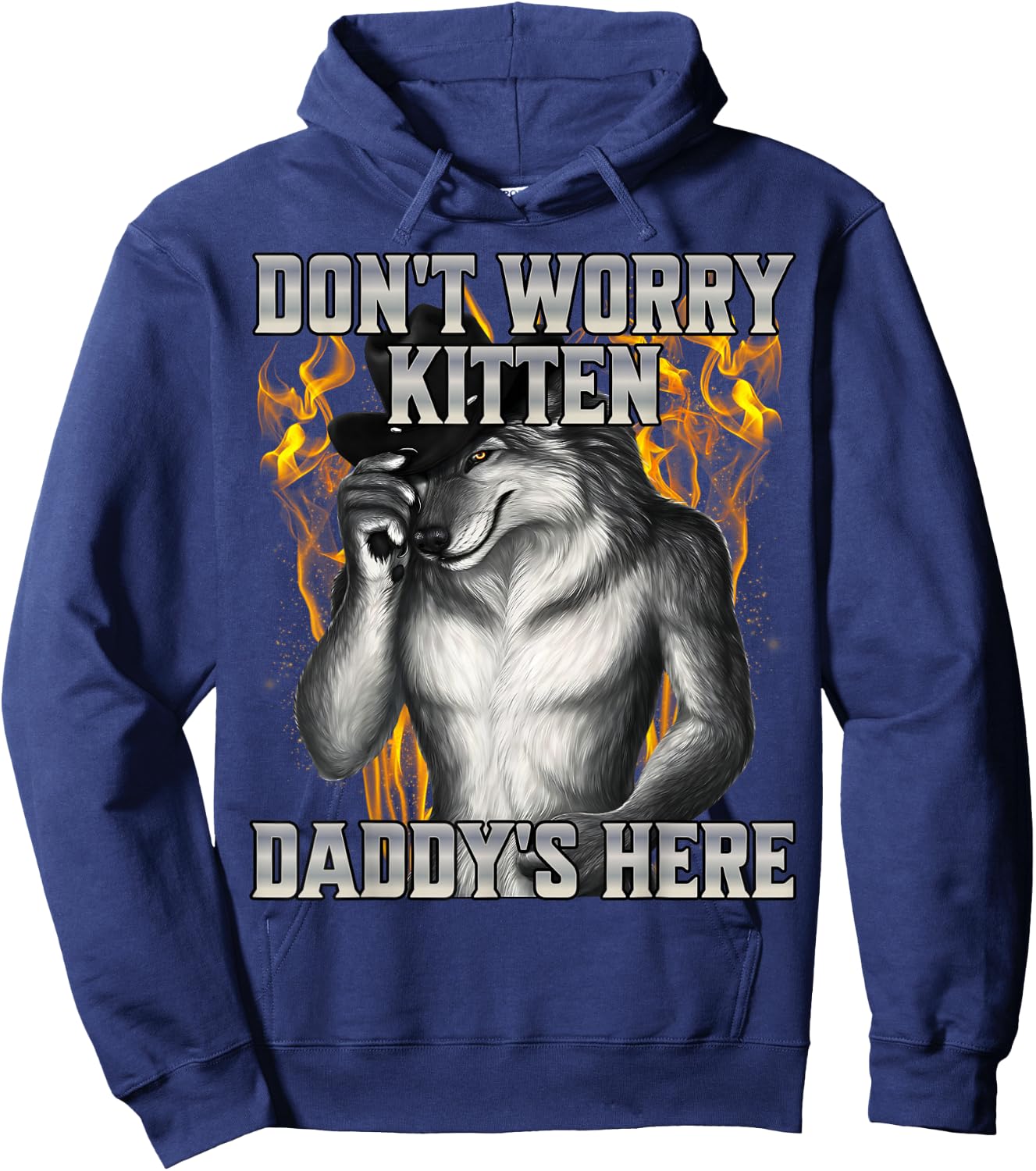 Don't Worry Kitten Daddy's Here Hoodie - Hoodie | Navy