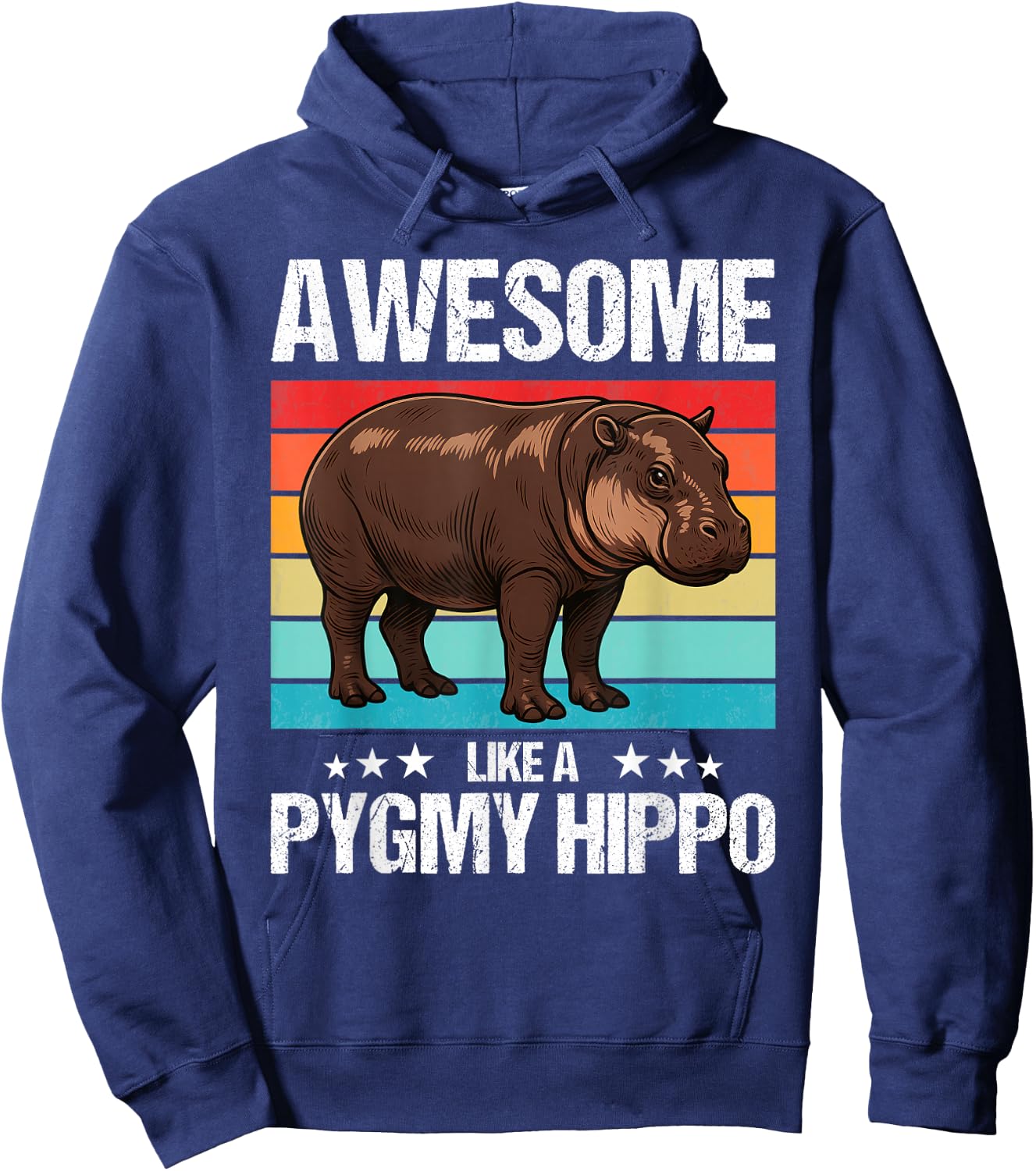 Pygmy Hippos Awesome like a Pygmy Hippo Hoodie - Hoodie | Navy