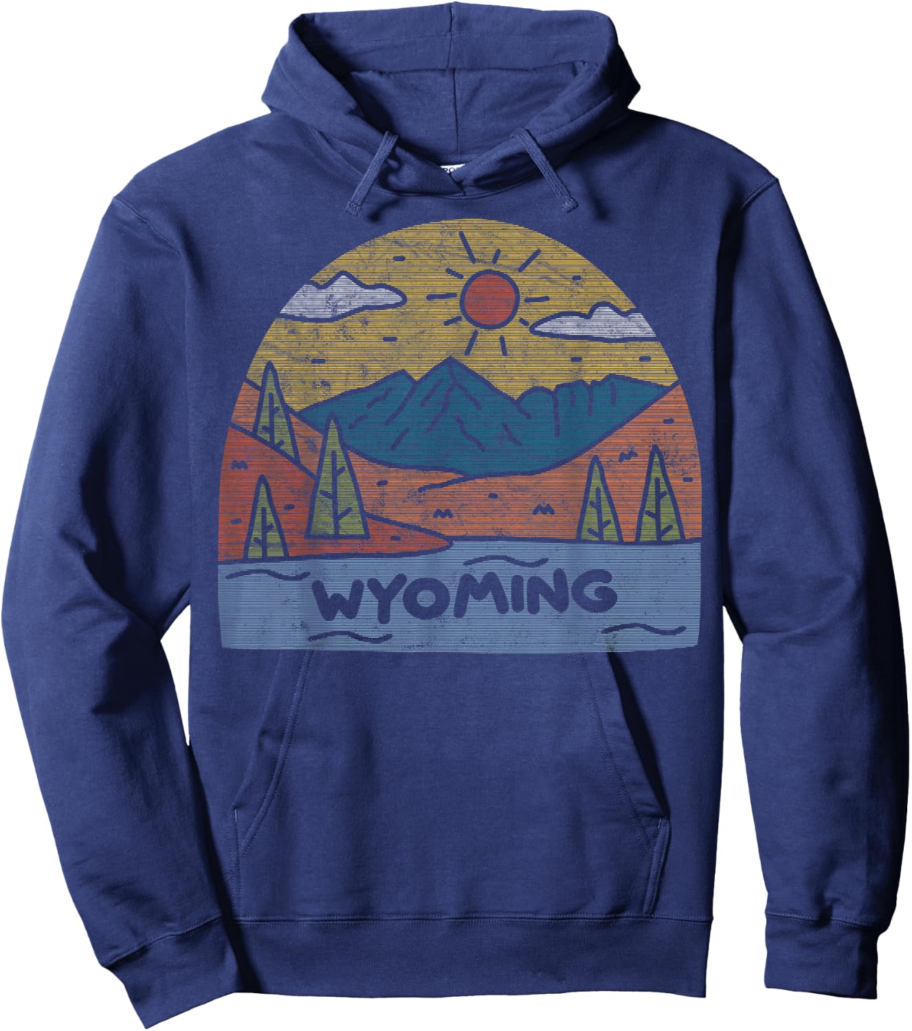 Wyoming Cowboy State National Park Grand Teton Jackson Hole Hoodie - Hoodie | Navy