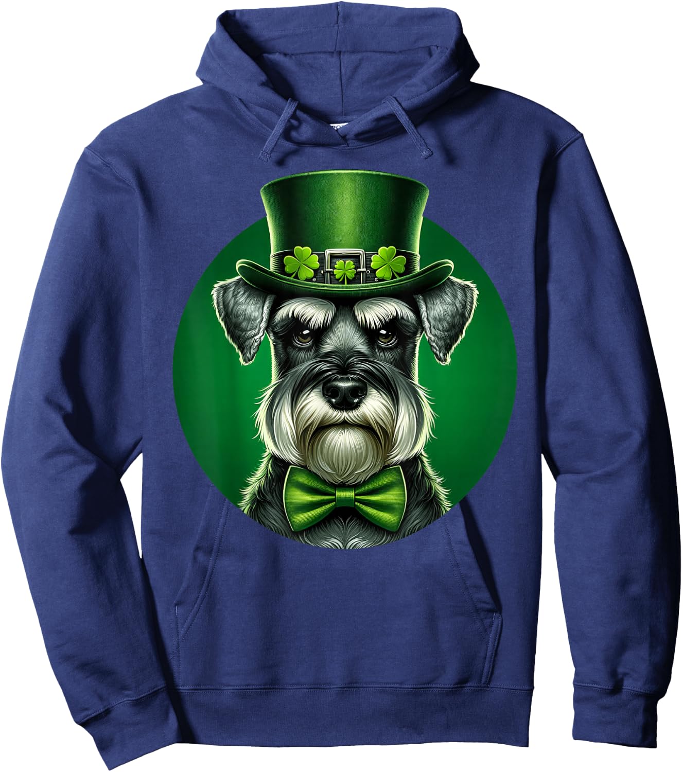 Funny Miniature Schnauzer Dog St Patricks Day Pet Lover Hoodie - Hoodie | Navy