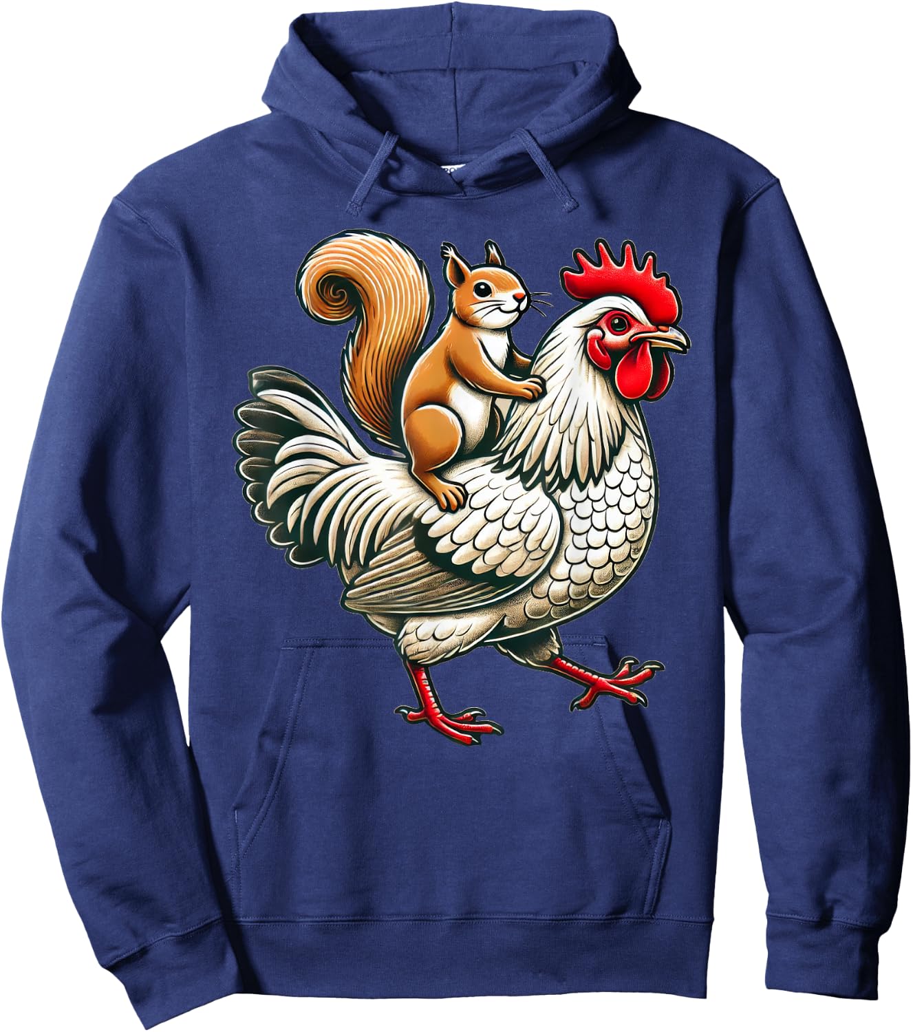 Cute Squirrel Chicken Hoodie - Hoodie | Navy